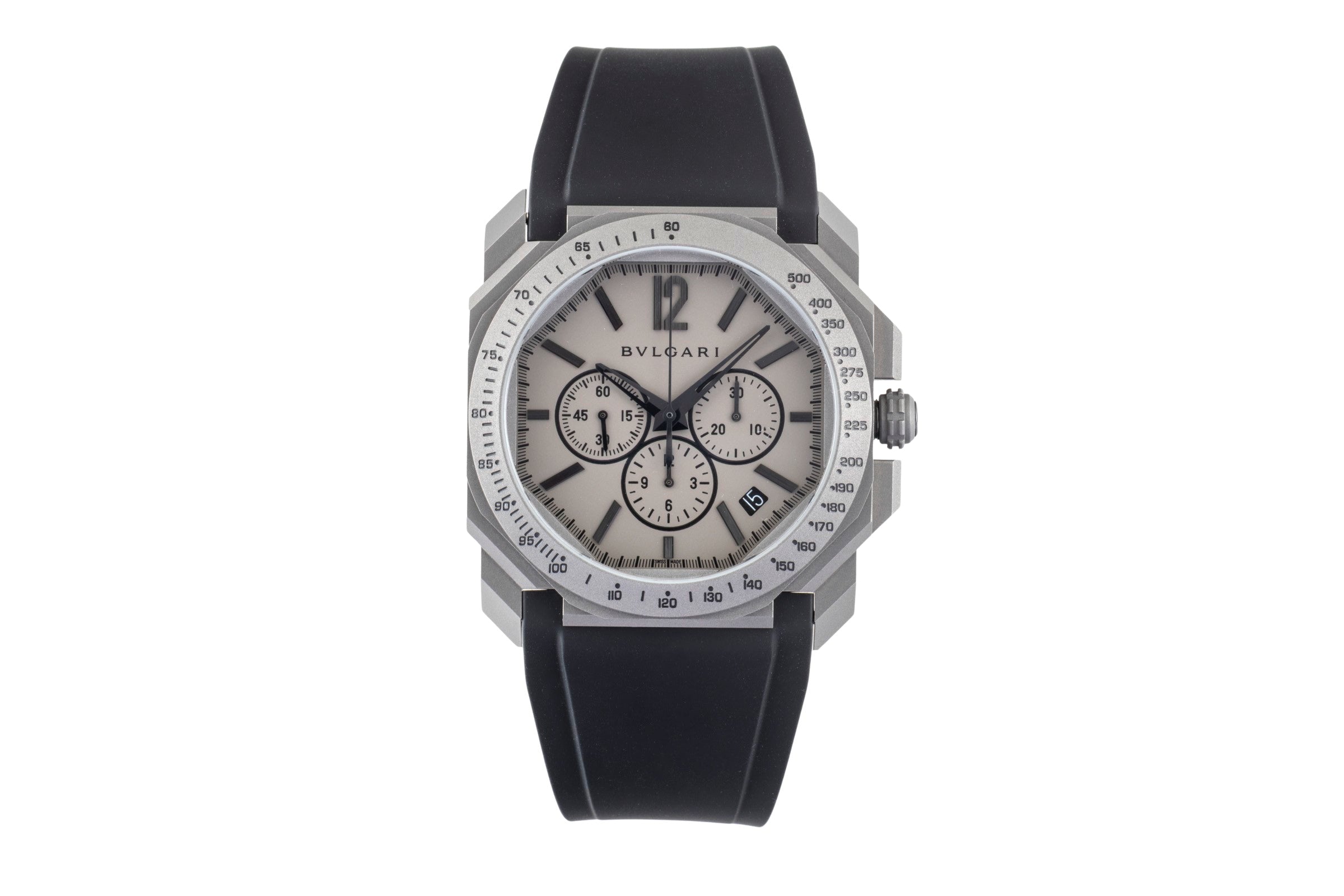 Bulgari Octo Velocissimo Chronograph Titan Automatik Herrenuhr Ref. 102859 B&P [2600714]