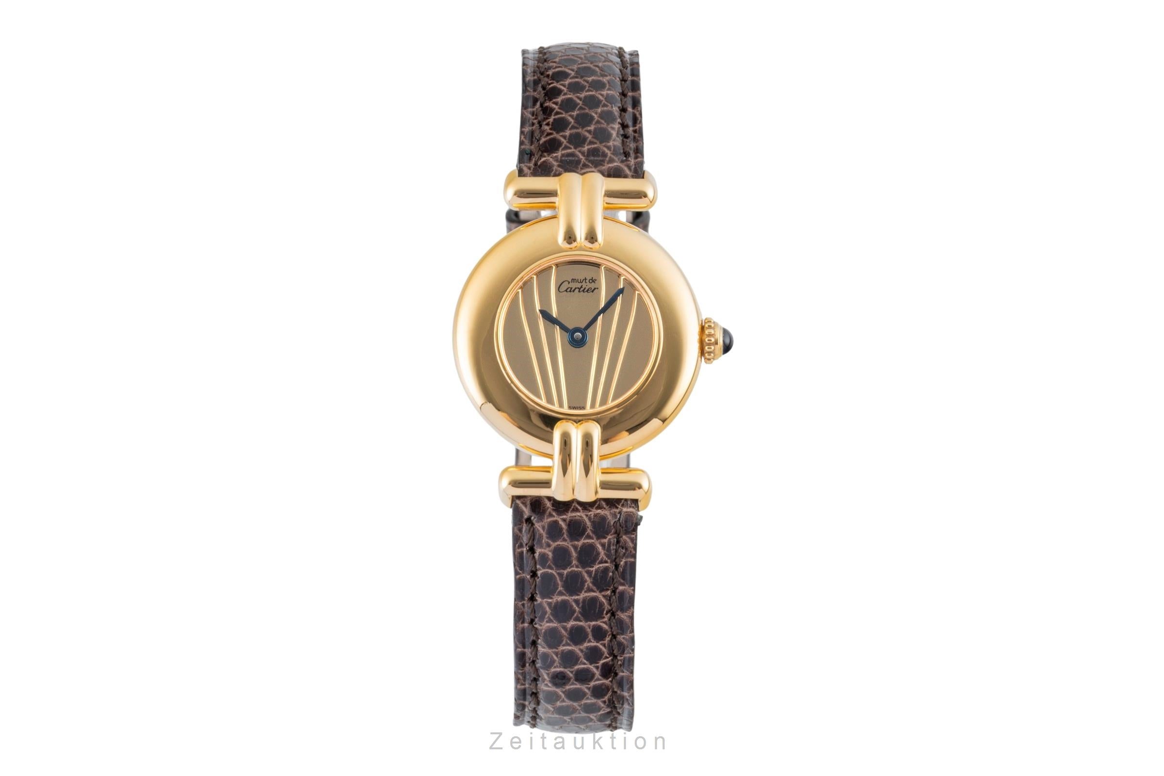 Cartier Vermeil plata banada en oro cuarzo reloj para damas  590002  [2600715]