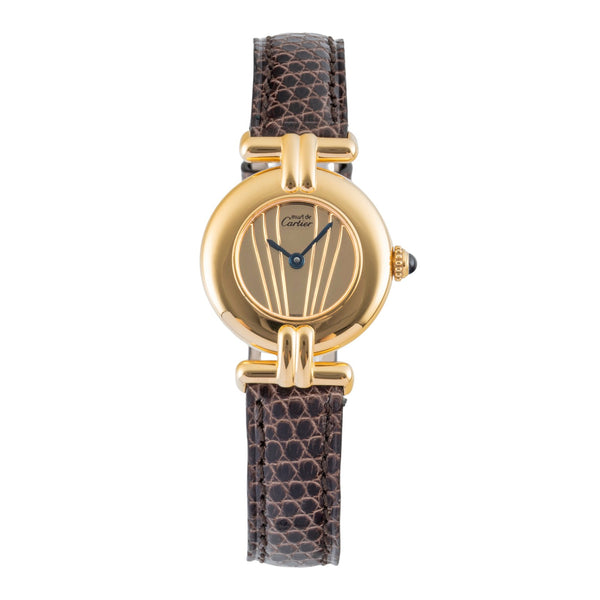 Cartier Vermeil plata banada en oro cuarzo reloj para damas  590002  [2600715]