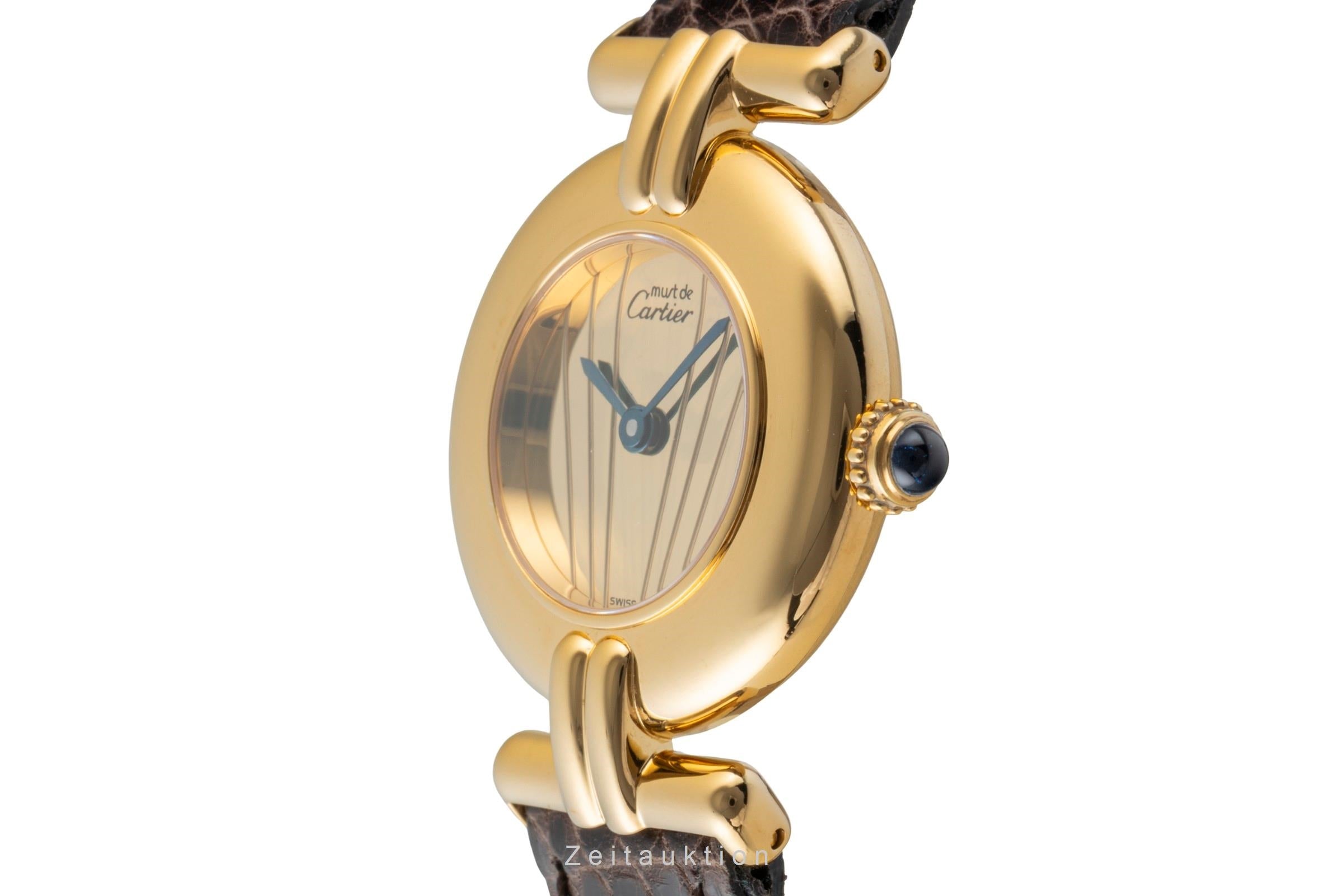 Cartier Vermeil plata banada en oro cuarzo reloj para damas  590002  [2600715]