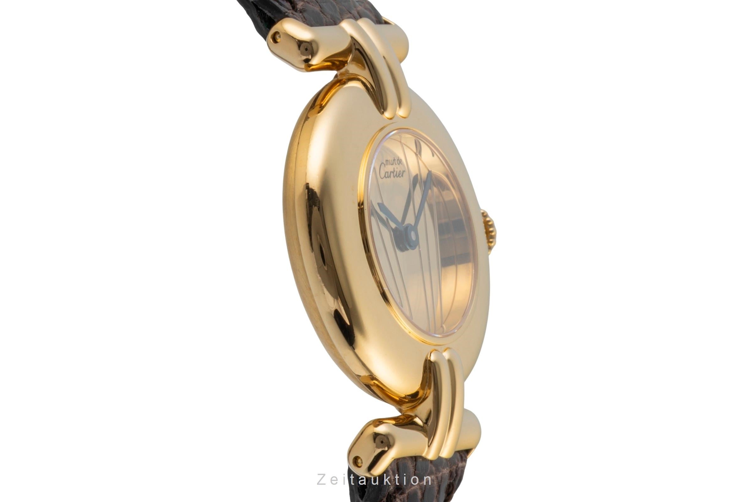 Cartier Vermeil plata banada en oro cuarzo reloj para damas  590002  [2600715]