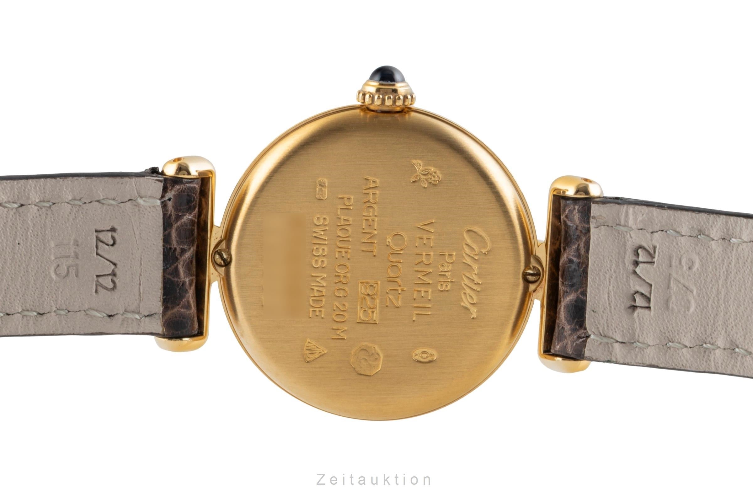 Cartier Vermeil plata banada en oro cuarzo reloj para damas  590002  [2600715]