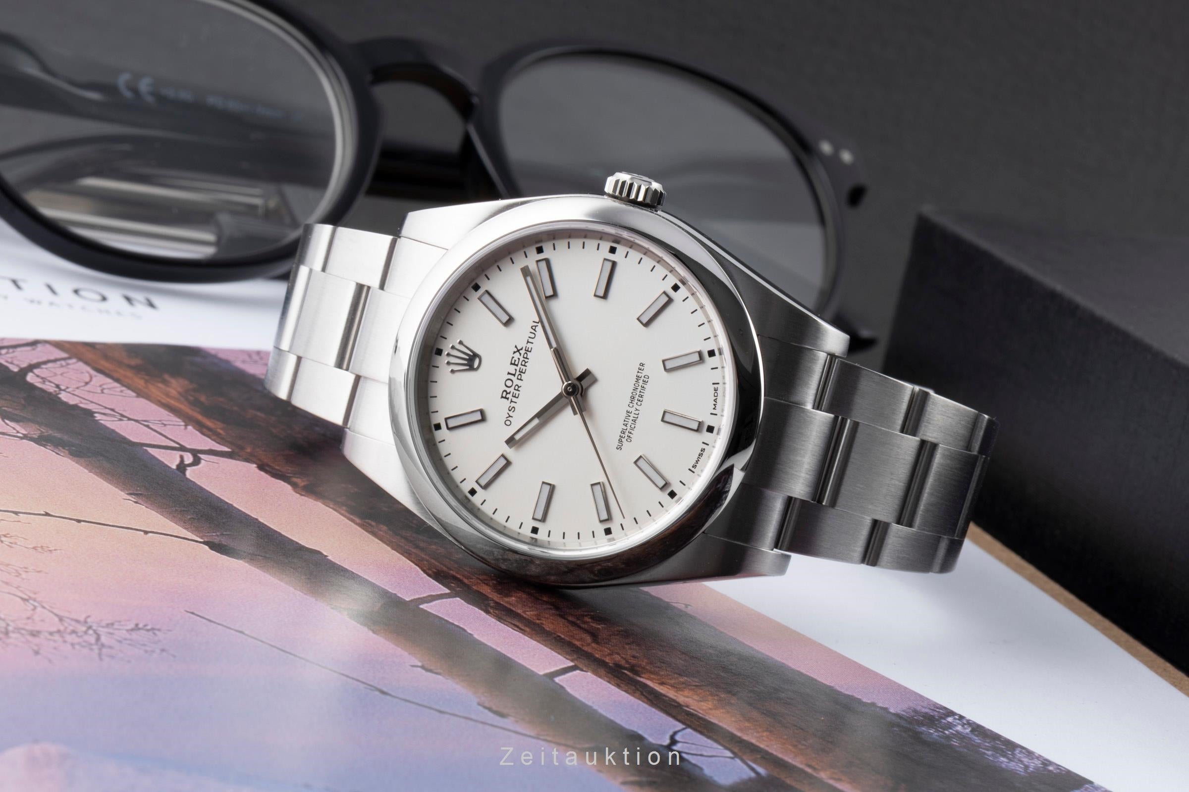 Rolex Oyster Perpetual acier automatique montre pour hommes 114300  [2600719]