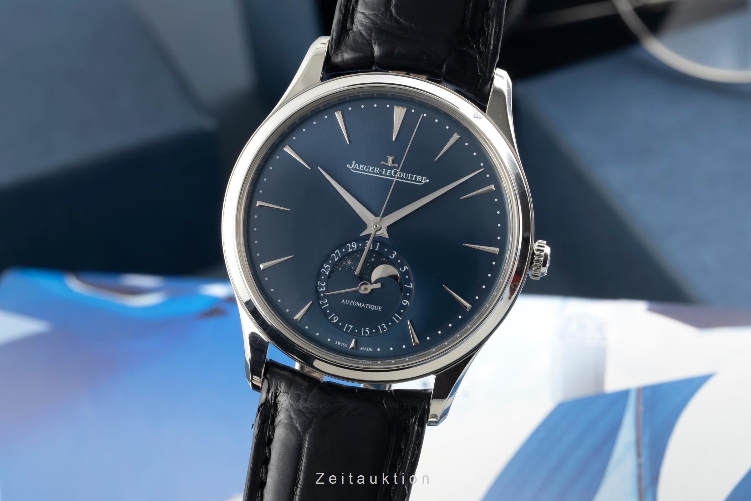Jaeger LeCoultre Master Ultra Thin Moon Blue Automatik Q1368480 109.8.A5.S B&P [2600720]
