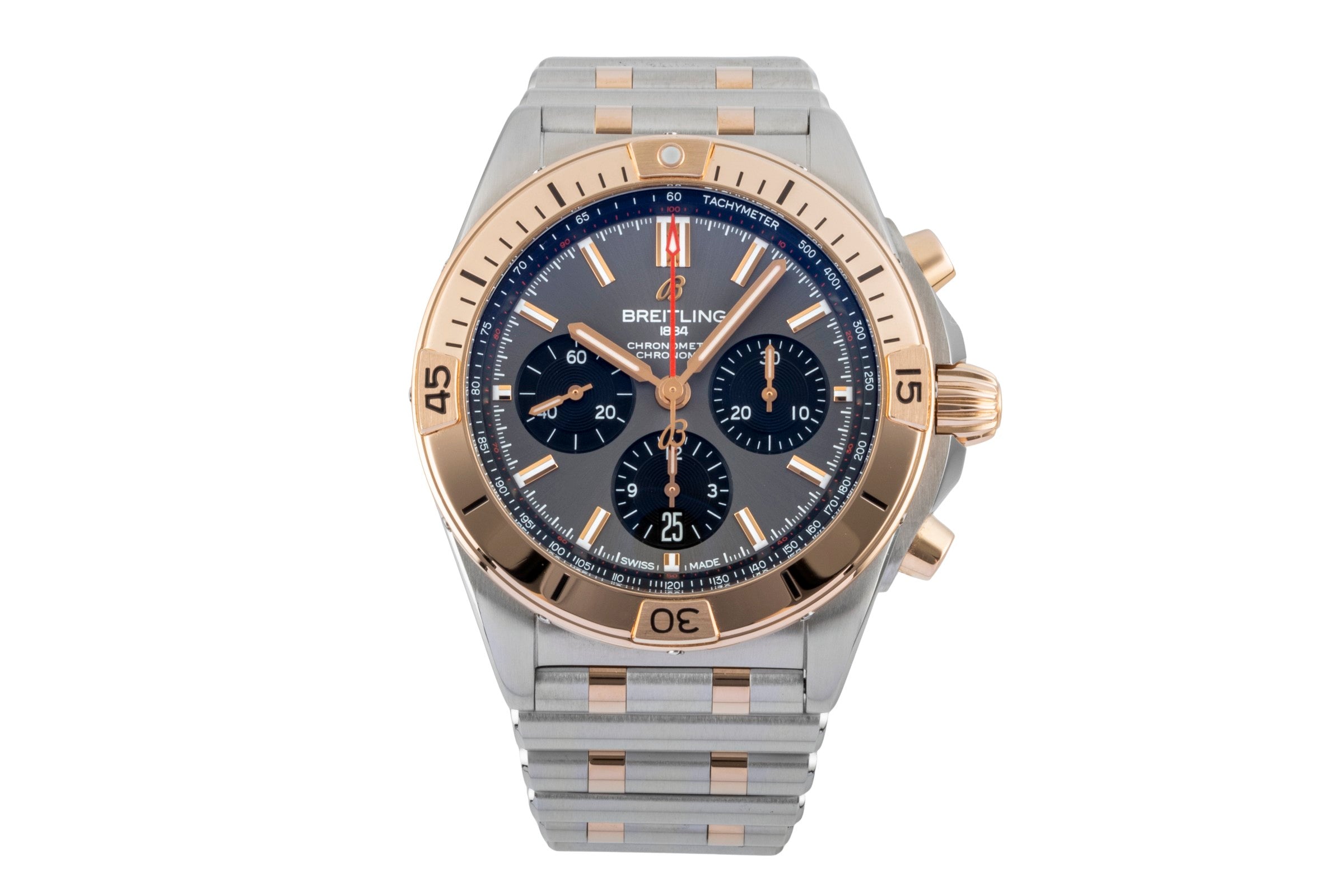 Breitling Chronomat chronograph steel / gold automatic men's watch UB0134101B1U1 LP: 14200EUR  [2600722]