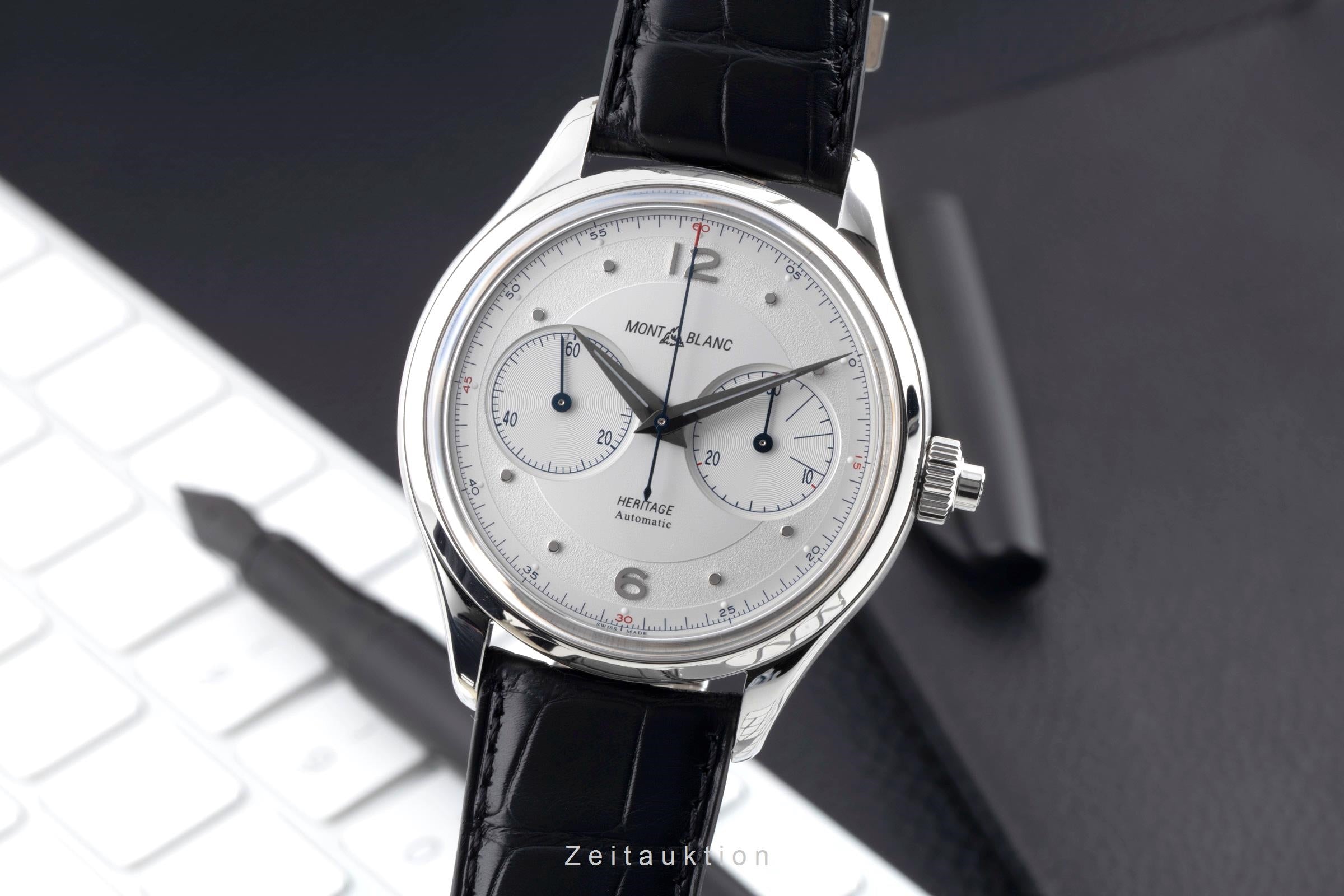 Montblanc Heritage chronograph steel automatic Kal. MB 2512 Ref