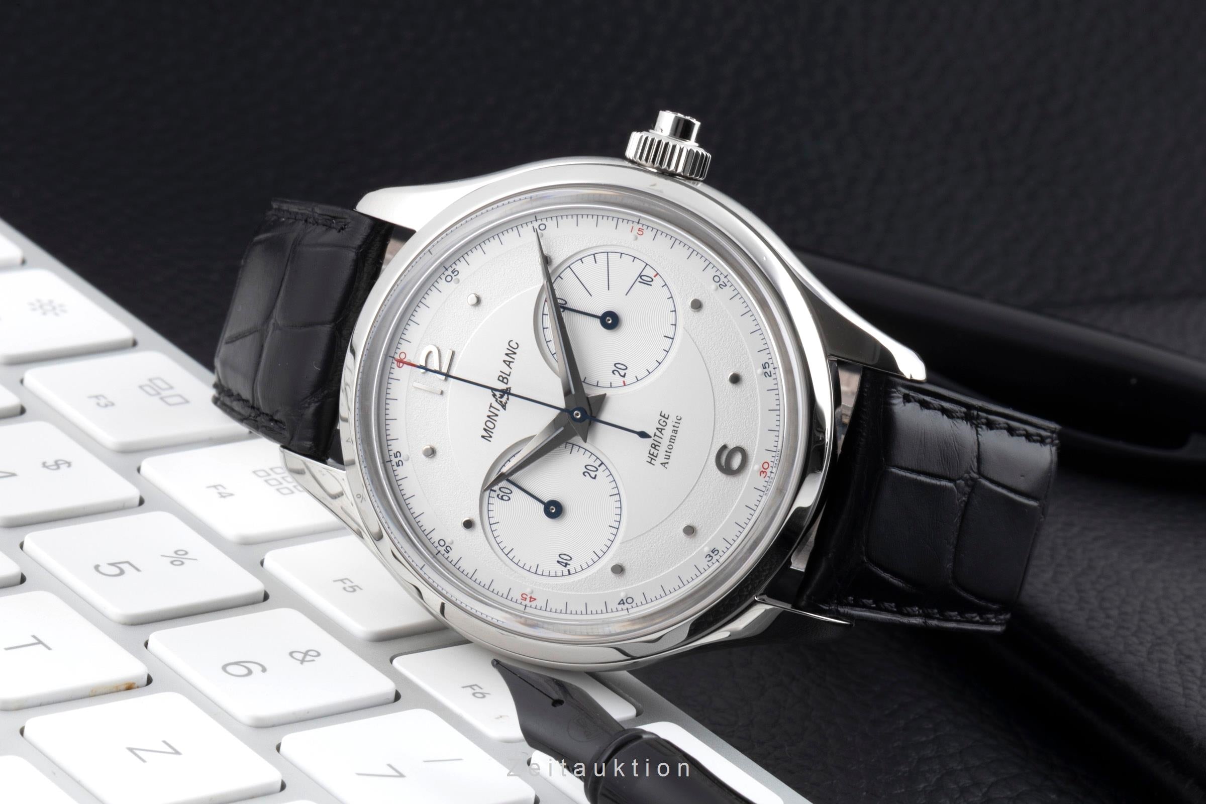 Montblanc Heritage chronograph steel automatic Kal. MB 2512 Ref