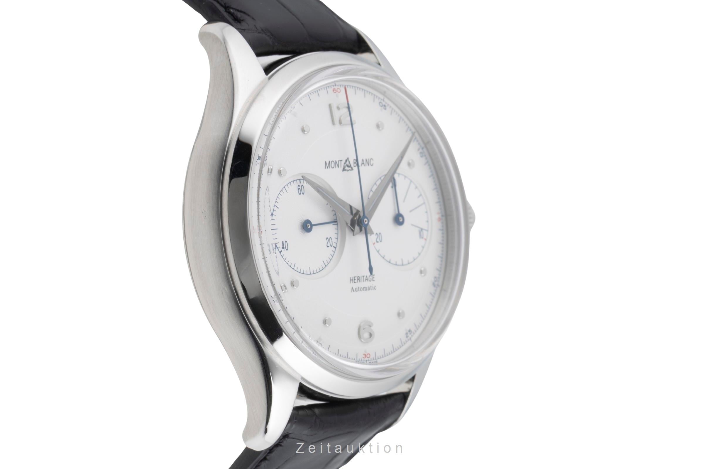 Montblanc Heritage chronograph steel automatic Kal. MB 2512 Ref