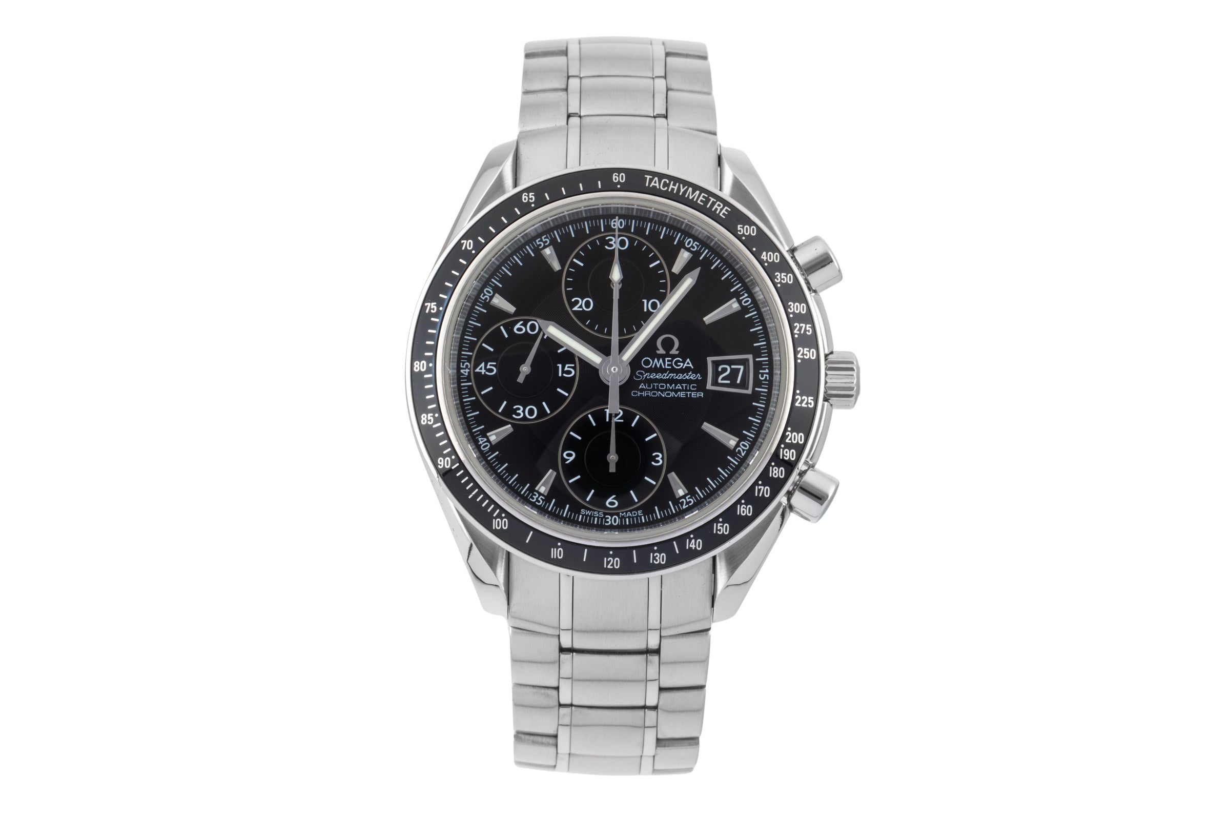 Omega Speedmaster Date chronograph steel automatic Kal. 1164 Ref