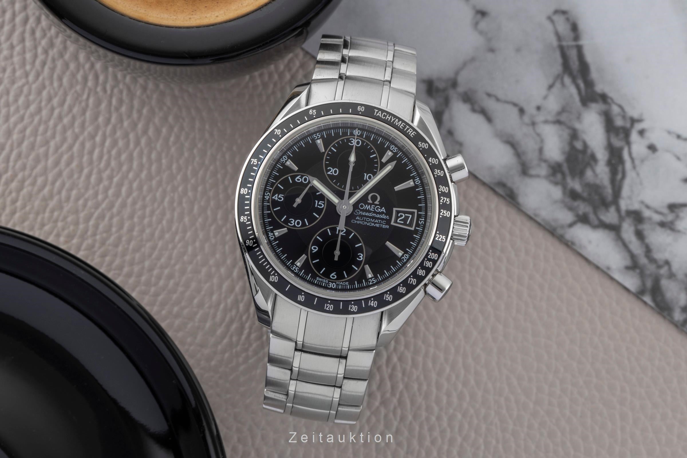 Omega Speedmaster Date Chronograph Stahl Automatik Ref. 3210.50.00 B&P 2011 [2600738]