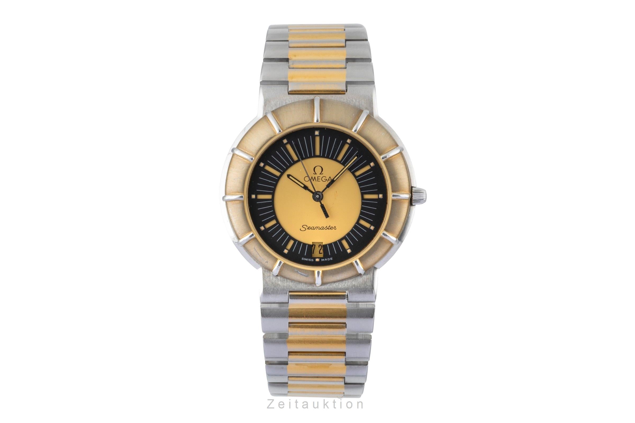 Omega Seamaster gilt / steel quartz men's watch 196.0301  , 396.0993 Vintage  [2600751]