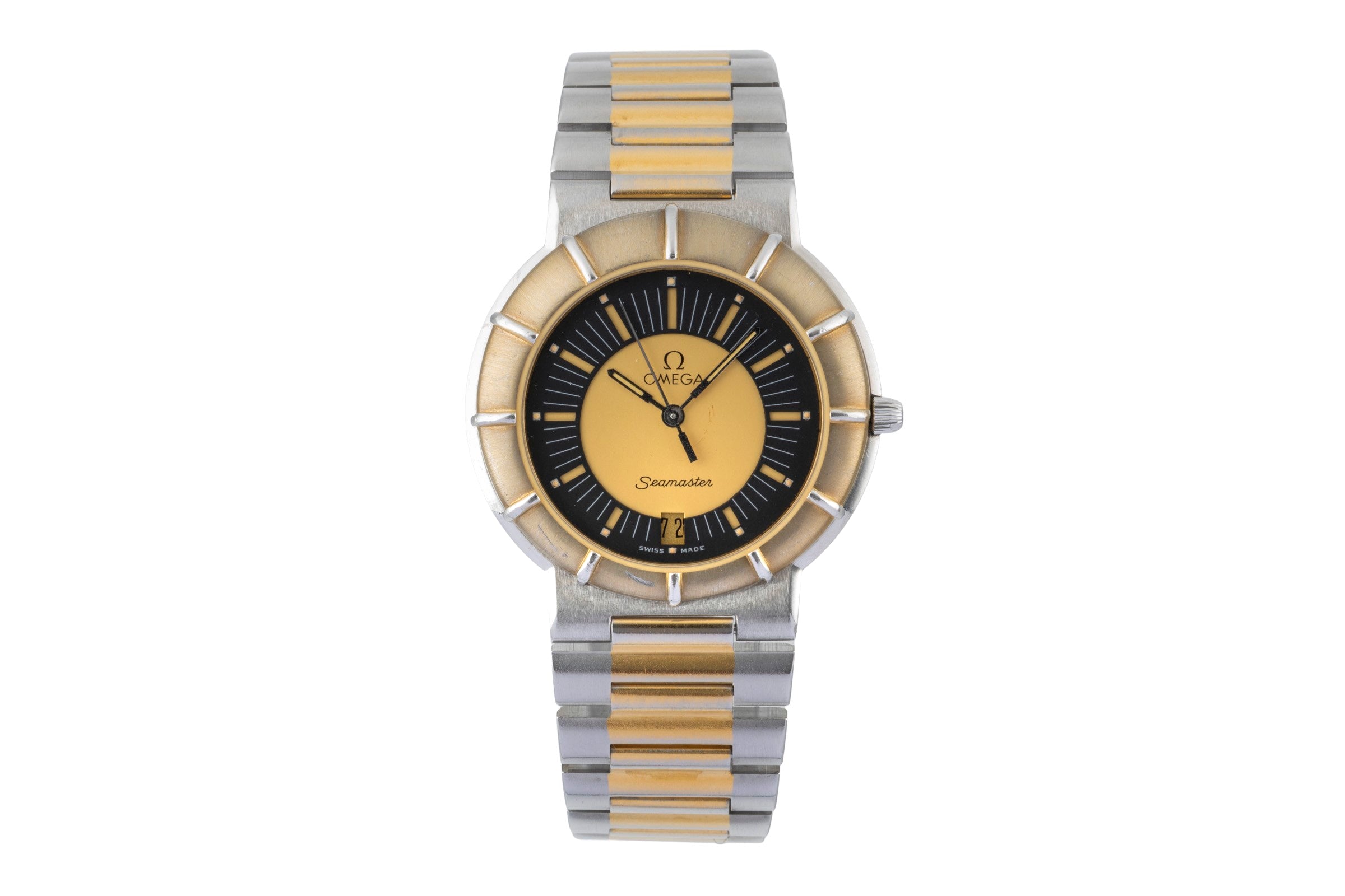 Omega Seamaster gilt / steel quartz men's watch 196.0301  , 396.0993 Vintage  [2600751]