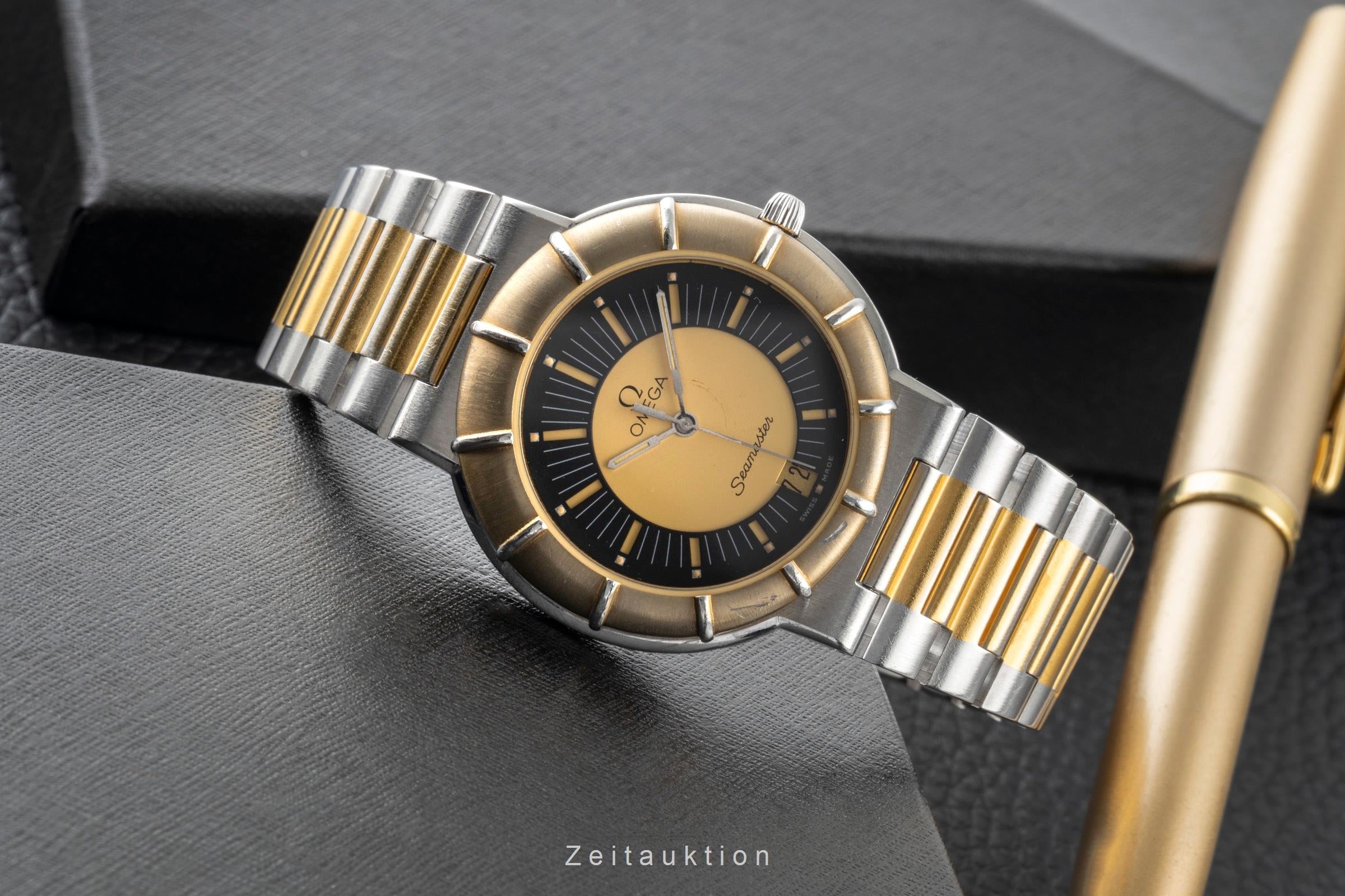 Omega Seamaster gilt / steel quartz men's watch 196.0301  , 396.0993 Vintage  [2600751]