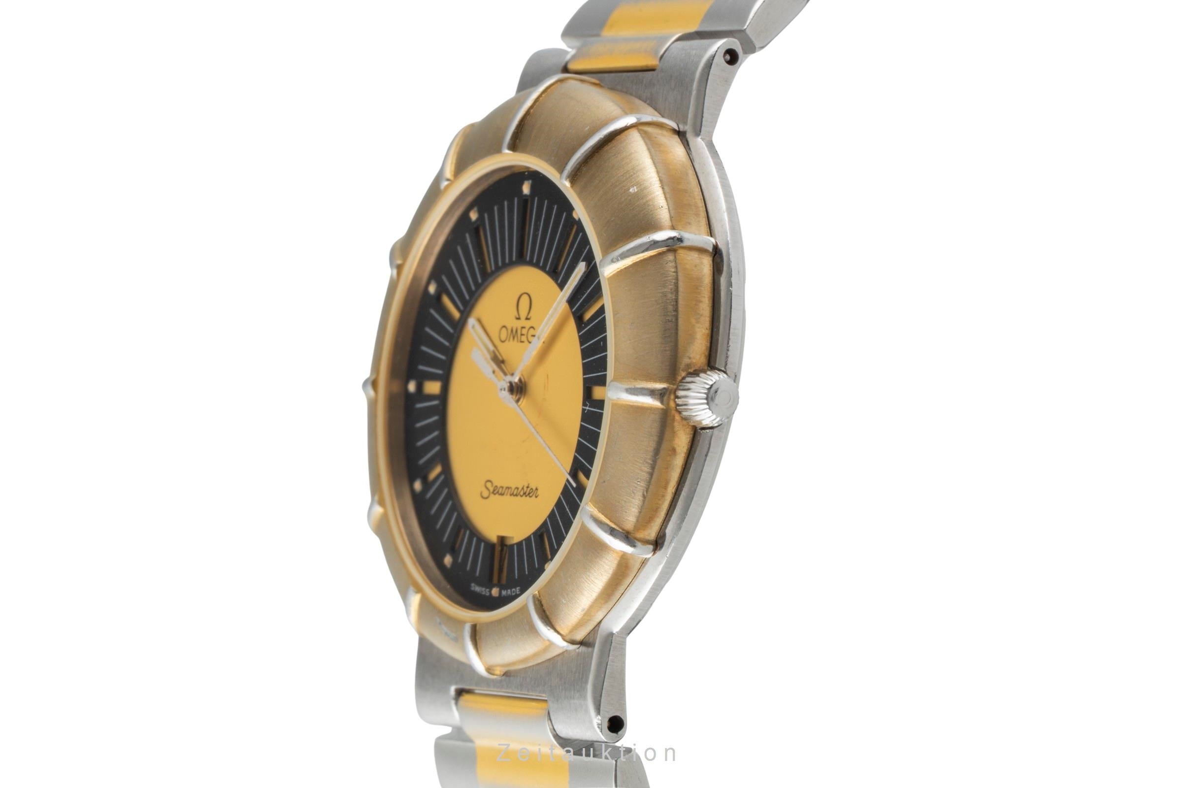 Omega Seamaster gilt / steel quartz men's watch 196.0301  , 396.0993 Vintage  [2600751]