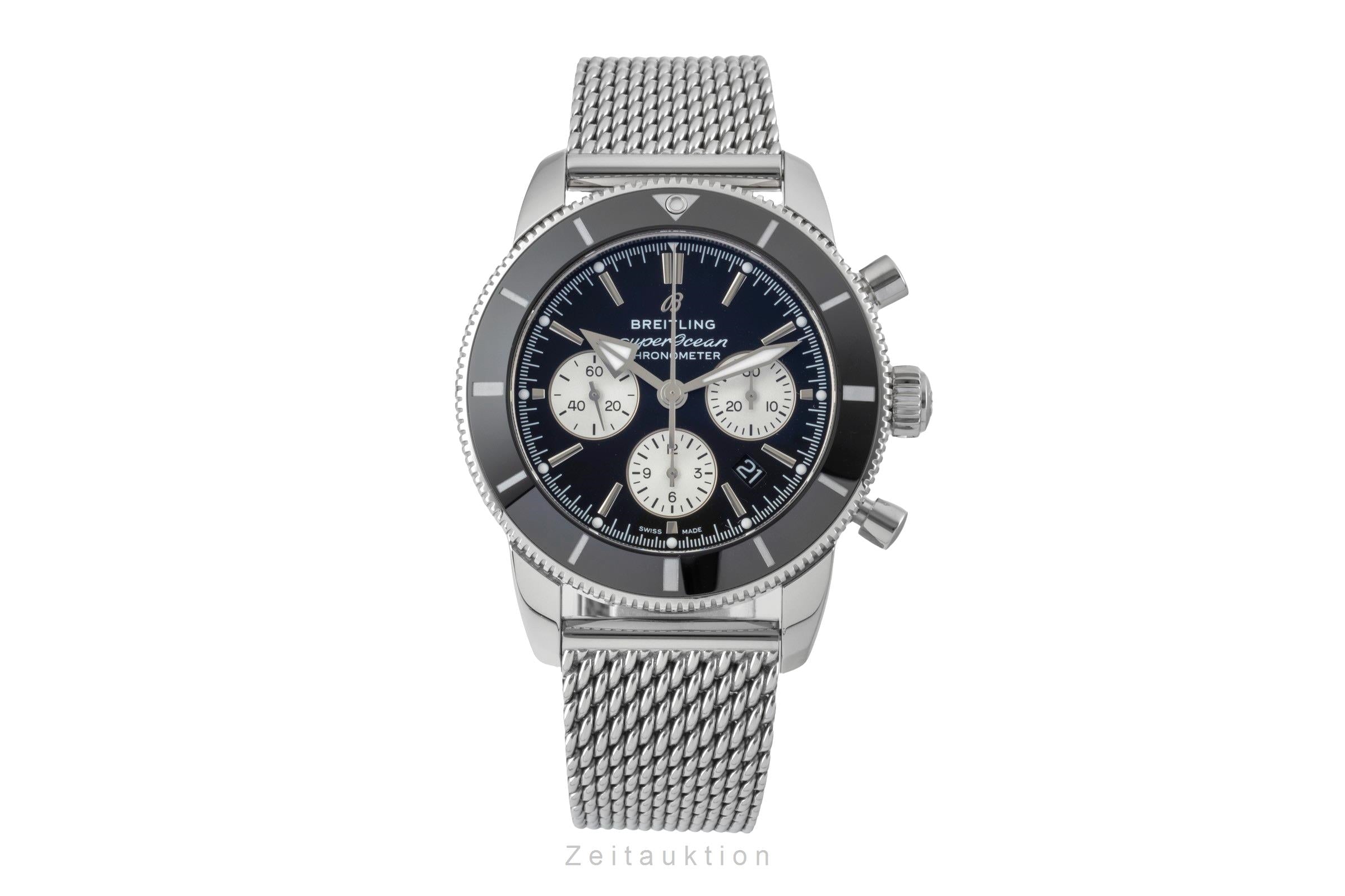 Breitling Superocean chronographe acier automatique montre pour hommes AB0162121B1A1 LP: 9400EUR  [2600768]
