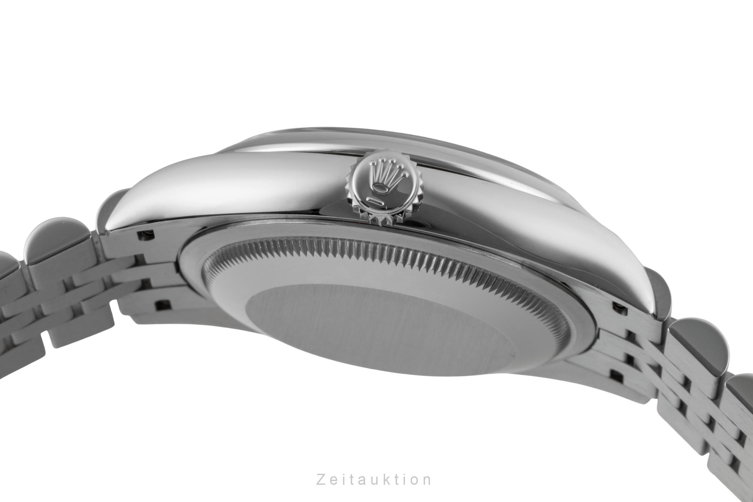 Rolex Datejust 36 Blue Motif Dial Oyster Stahl Automatik Ref. 126200 B&P 2023 [2600780]