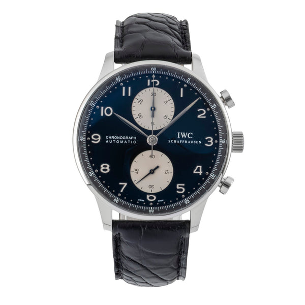 IWC Portugieser cronografo acciaio automatismo orologio da uomo IW371404 LP: 9100EUR  [2600782]
