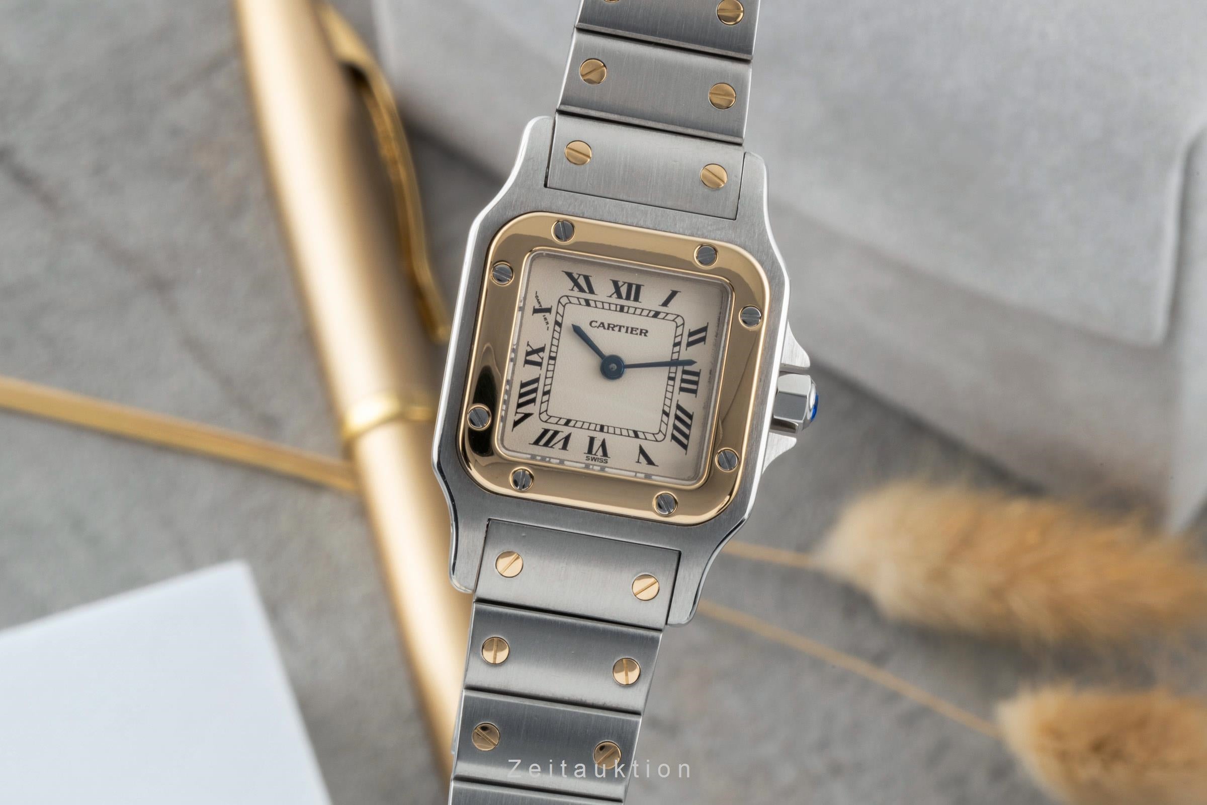 Cartier Santos steel / gold quartz women's watch W20012C4  [2600792]
