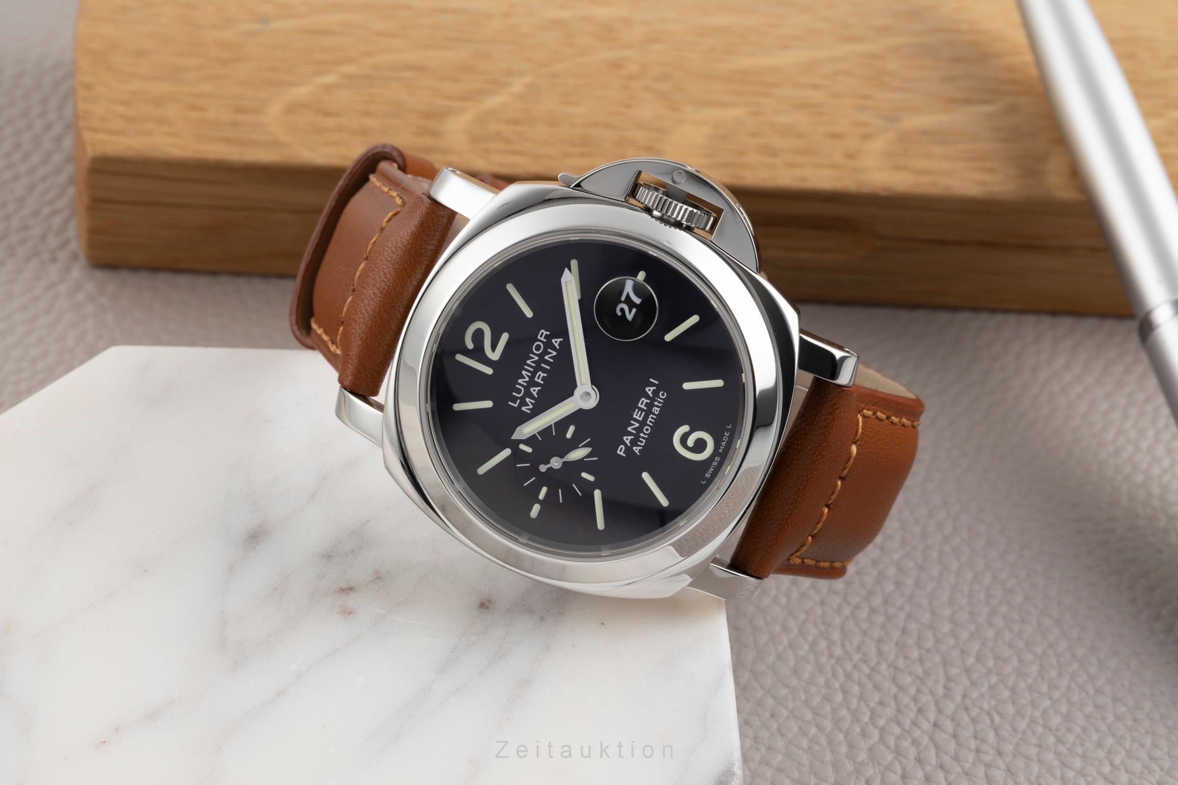 Panerai Luminor Marina acier automatique montre pour hommes PAM00104  [2600806]