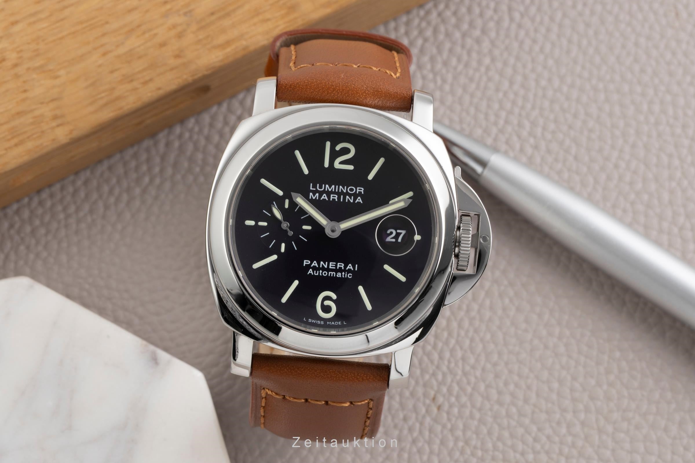 Panerai Luminor Marina acier automatique montre pour hommes PAM00104  [2600806]