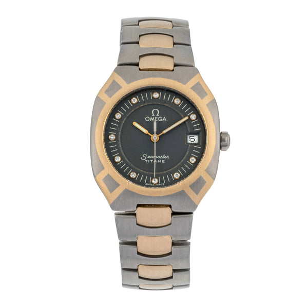 Omega Seamaster titanium / gold quartz women's watch 5810.45.00  [2600812]