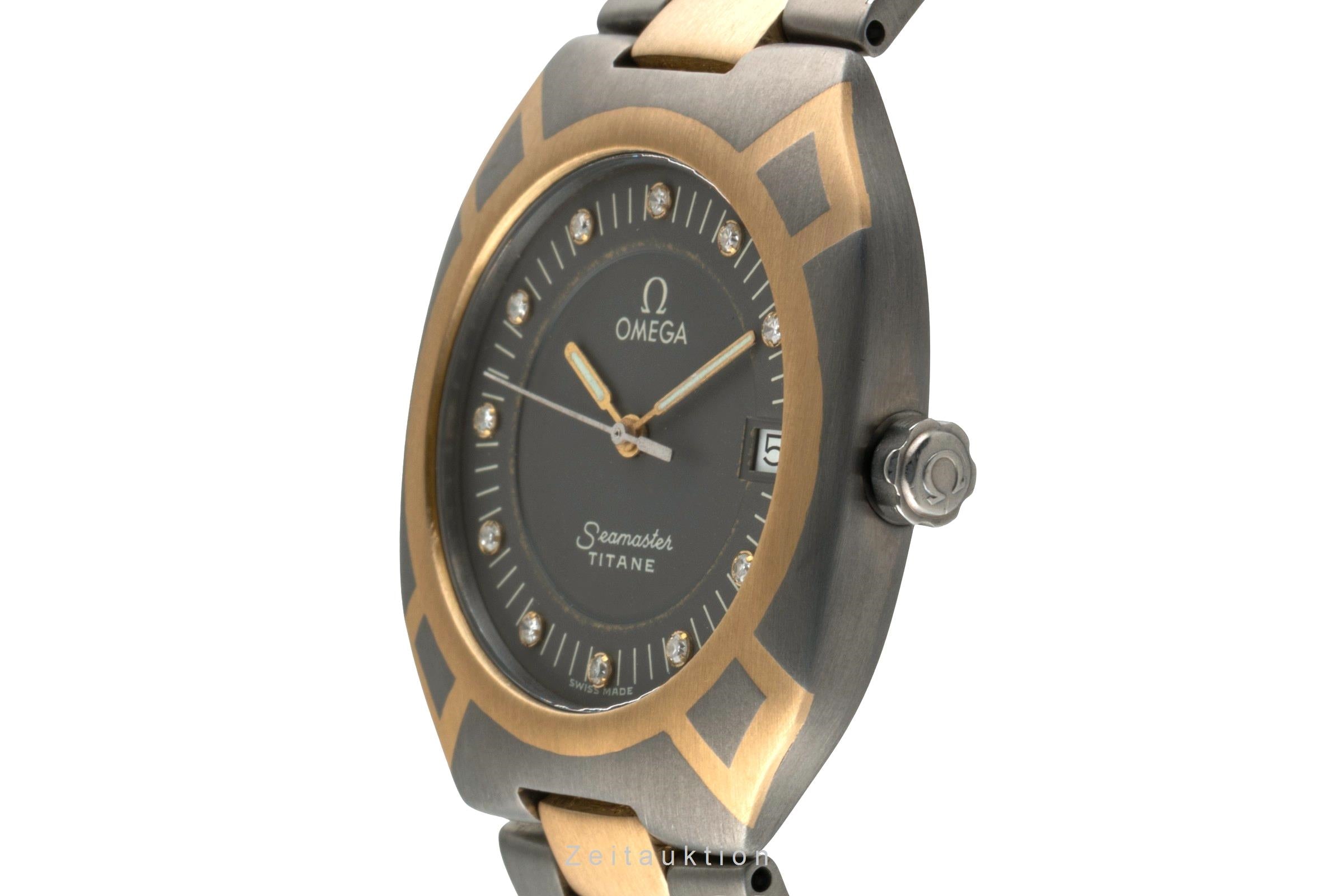 Omega Seamaster titanium / gold quartz women's watch 5810.45.00  [2600812]