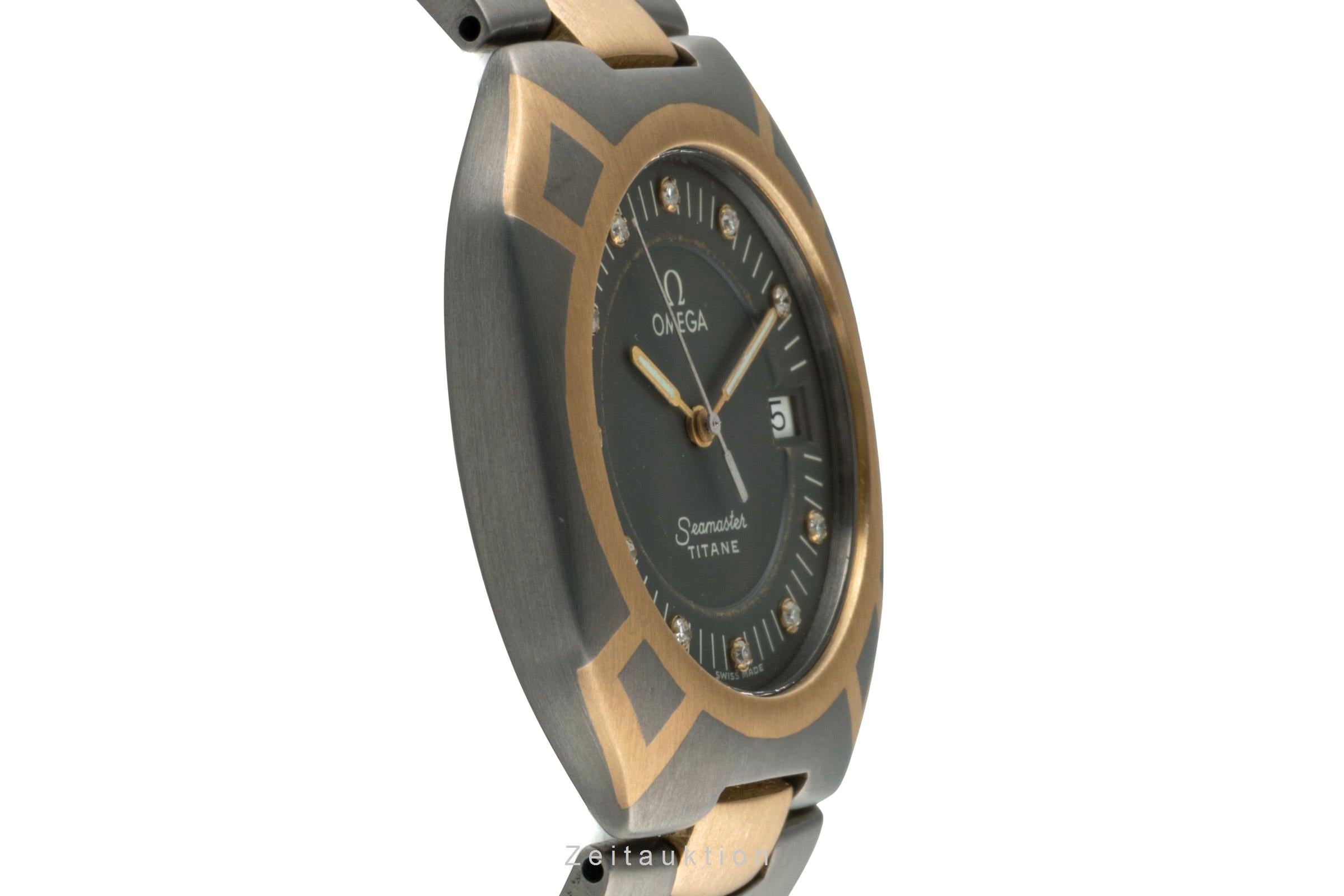 Omega Seamaster titanium / gold quartz women's watch 5810.45.00  [2600812]