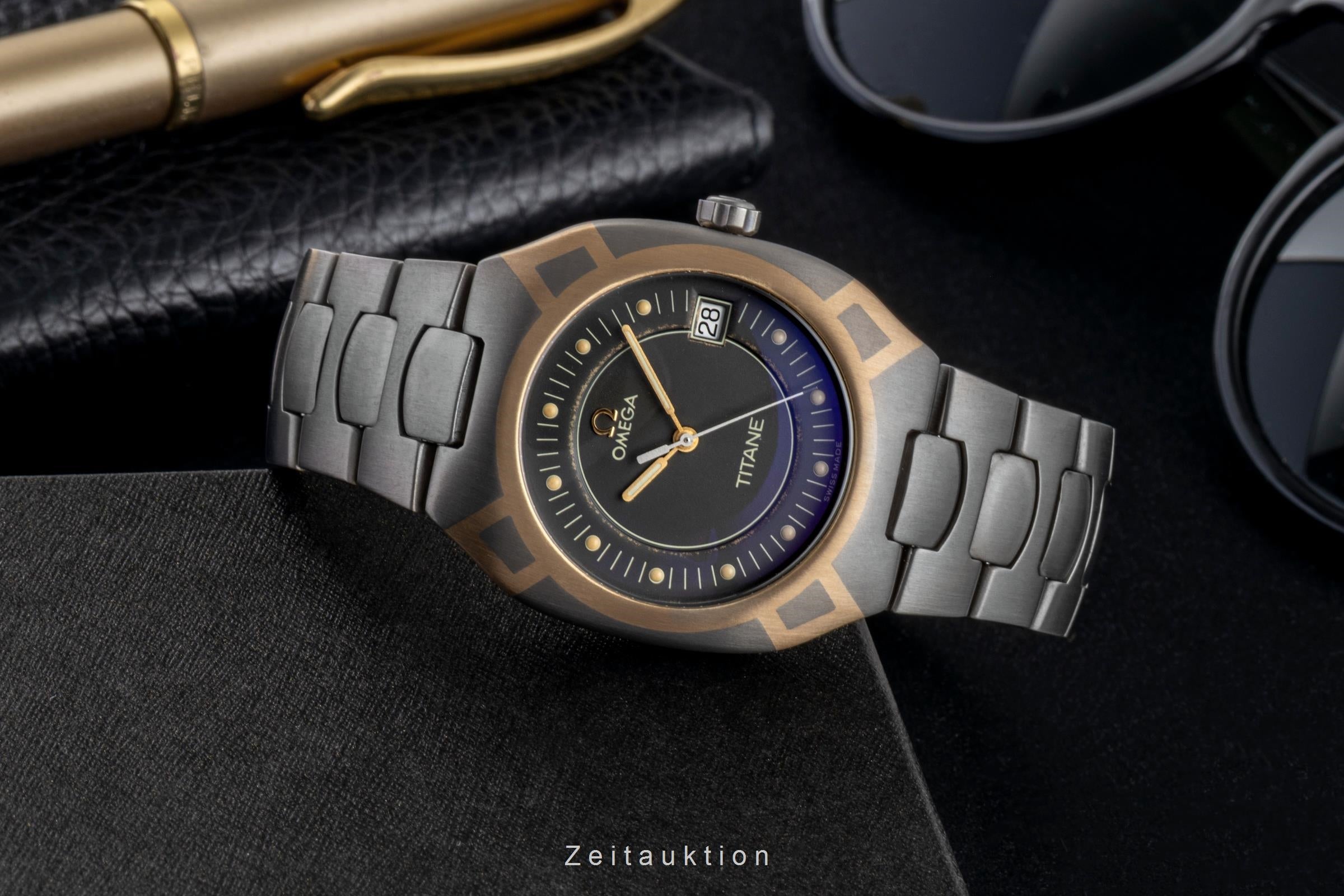 Omega Seamaster titanio / oro cuarzo reloj para caballeros 5814.40.00  [2600813]