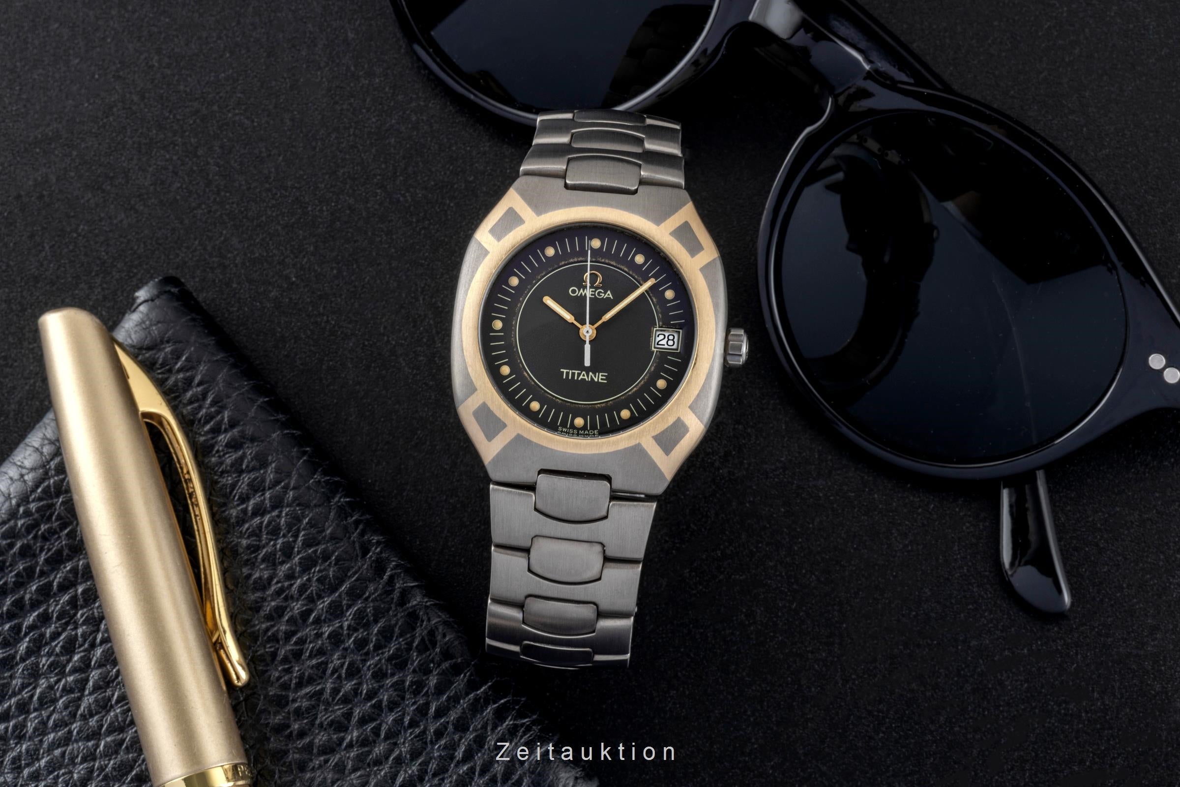 Omega Seamaster titanio / oro cuarzo reloj para caballeros 5814.40.00  [2600813]