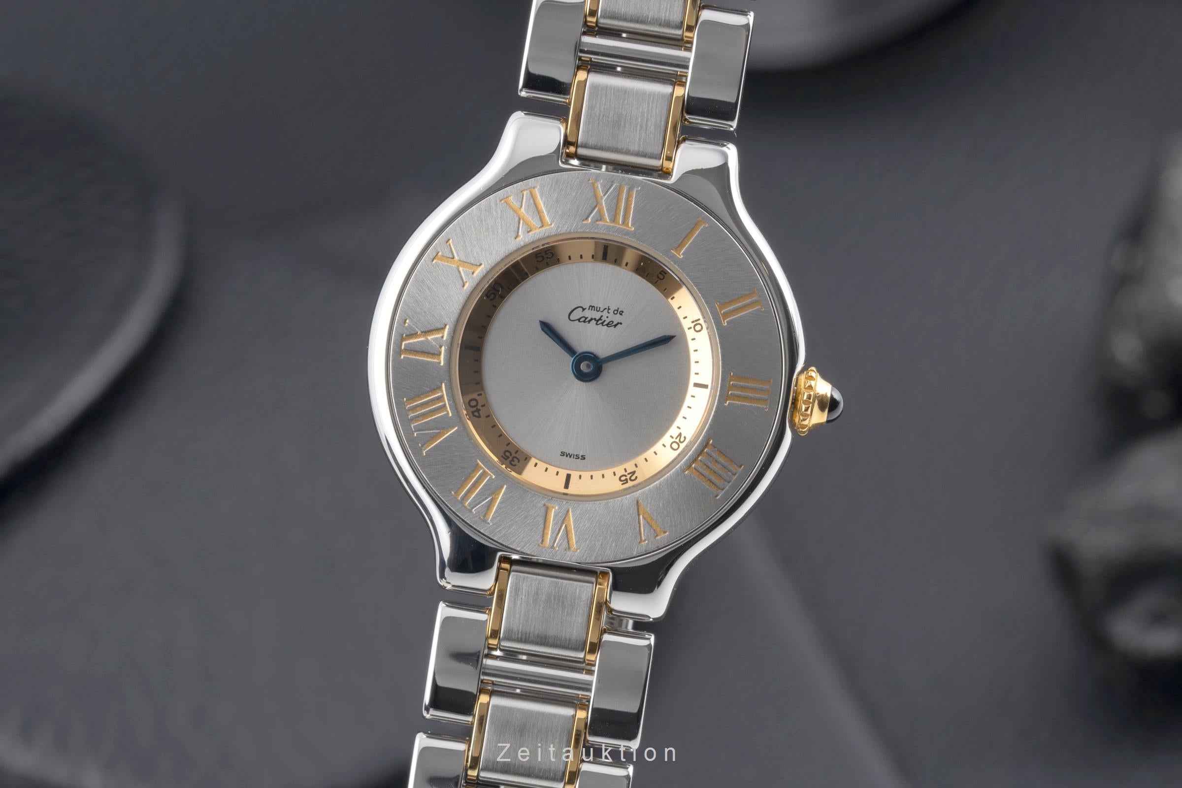 Cartier must de Cartier 21 Lady Stahl / Gold Quarz Ref. W10073R6 B&P 1997 [2600818]