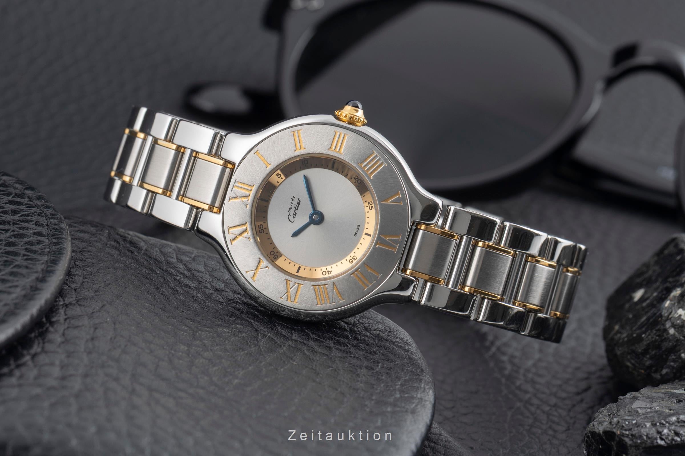 Cartier must de Cartier 21 Lady Stahl / Gold Quarz Ref. W10073R6 B&P 1997 [2600818]