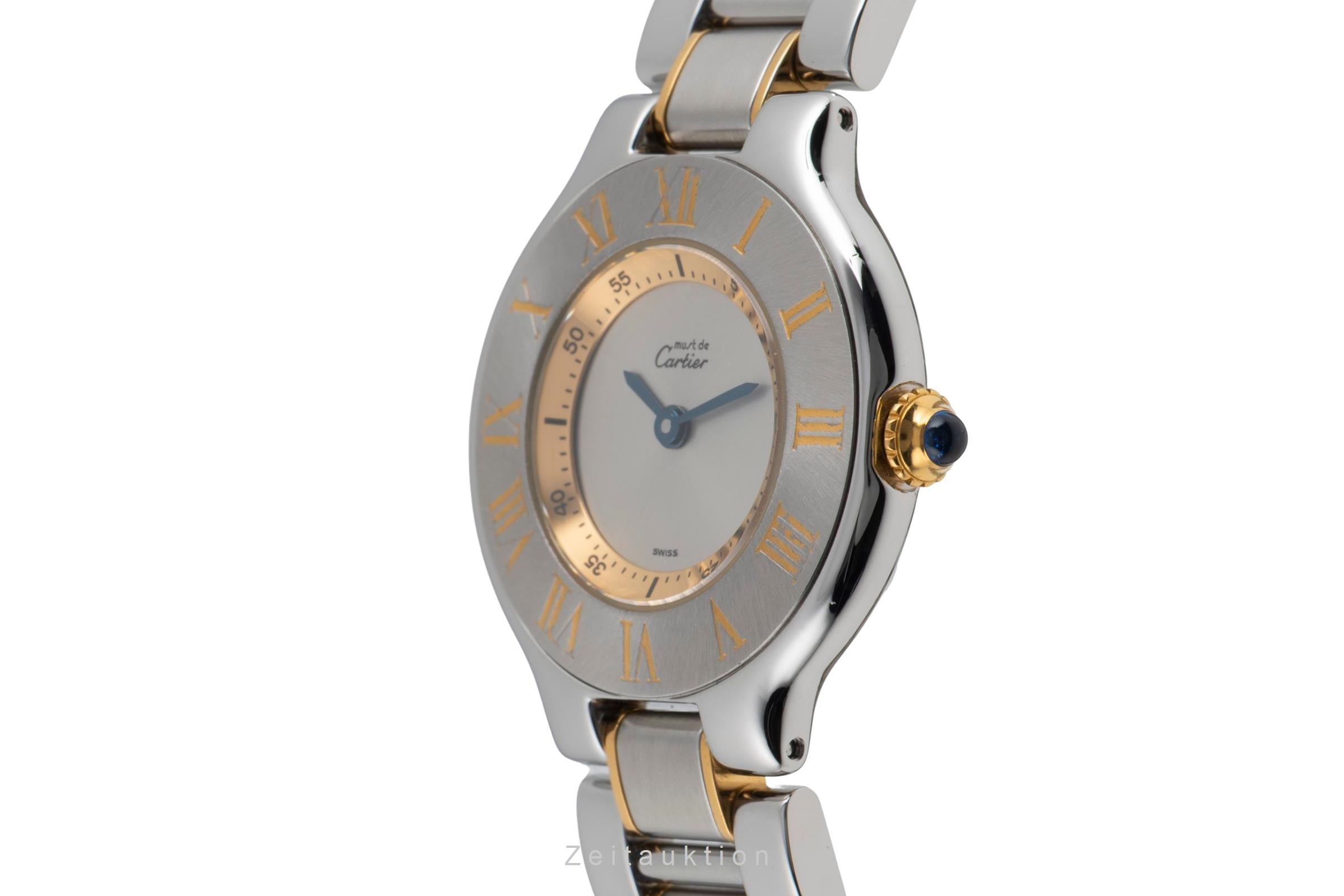 Cartier must de Cartier 21 Lady Stahl / Gold Quarz Ref. W10073R6 B&P 1997 [2600818]