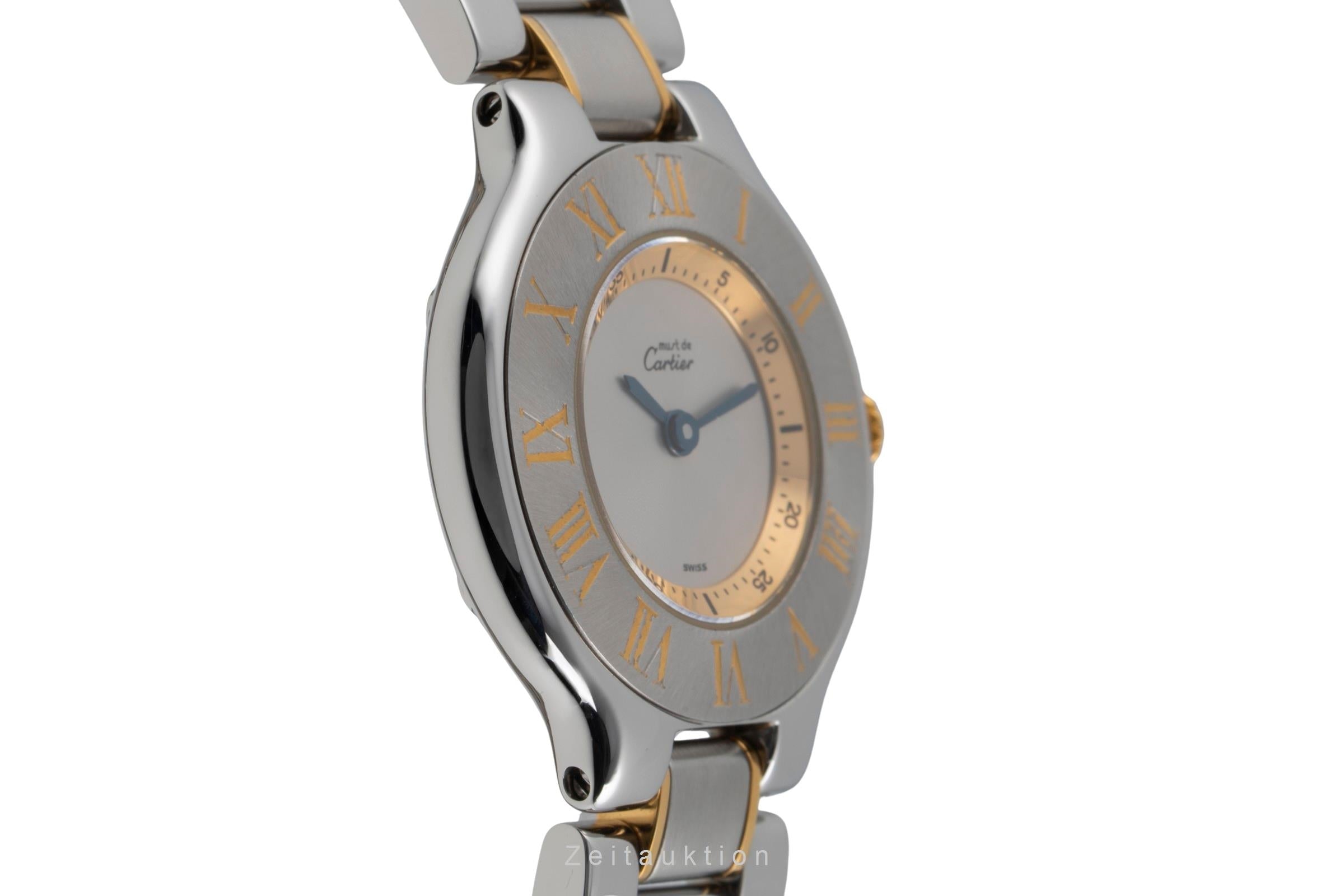 Cartier must de Cartier 21 Lady Stahl / Gold Quarz Ref. W10073R6 B&P 1997 [2600818]