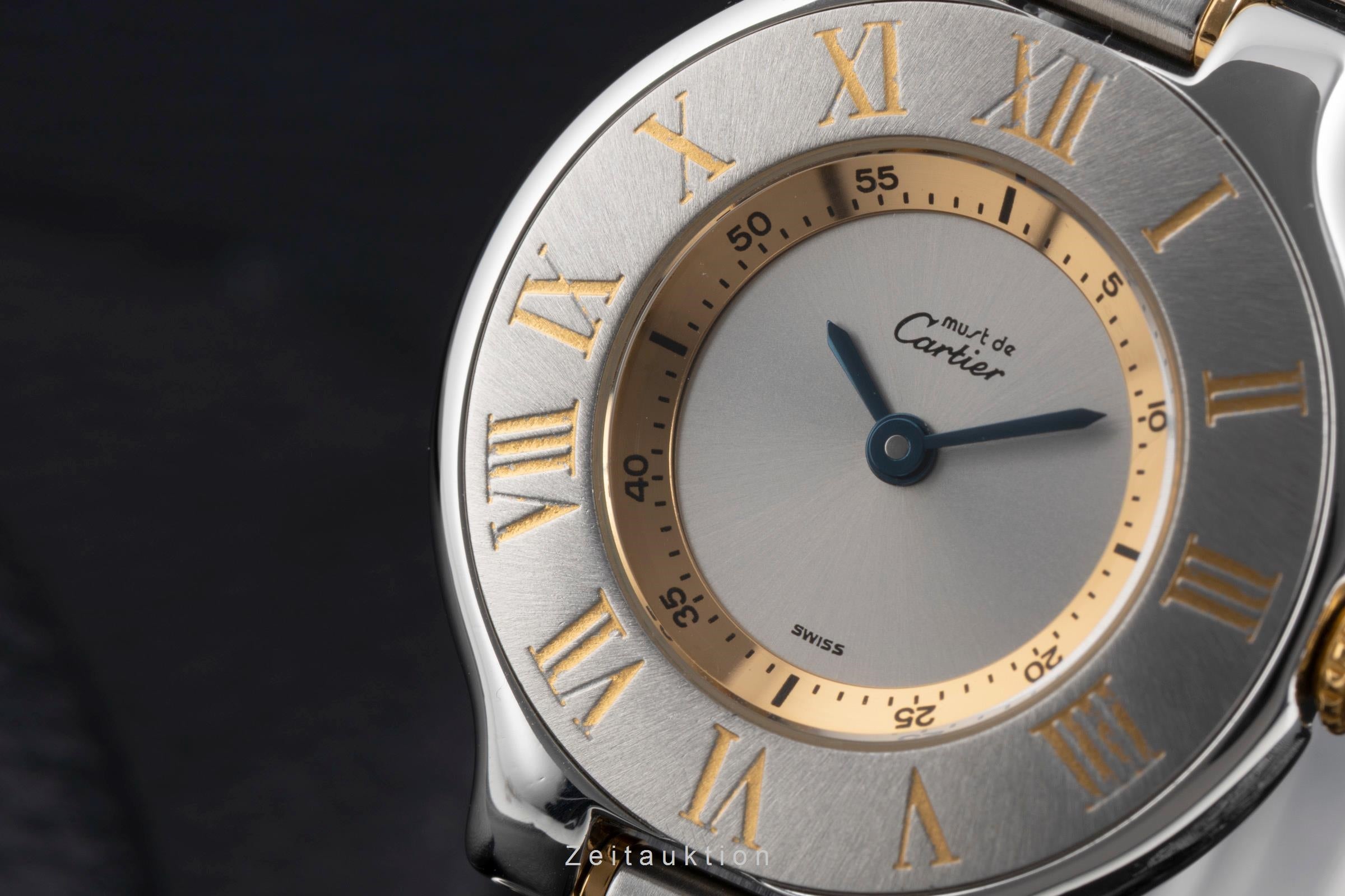 Cartier must de Cartier 21 Lady Stahl / Gold Quarz Ref. W10073R6 B&P 1997 [2600818]