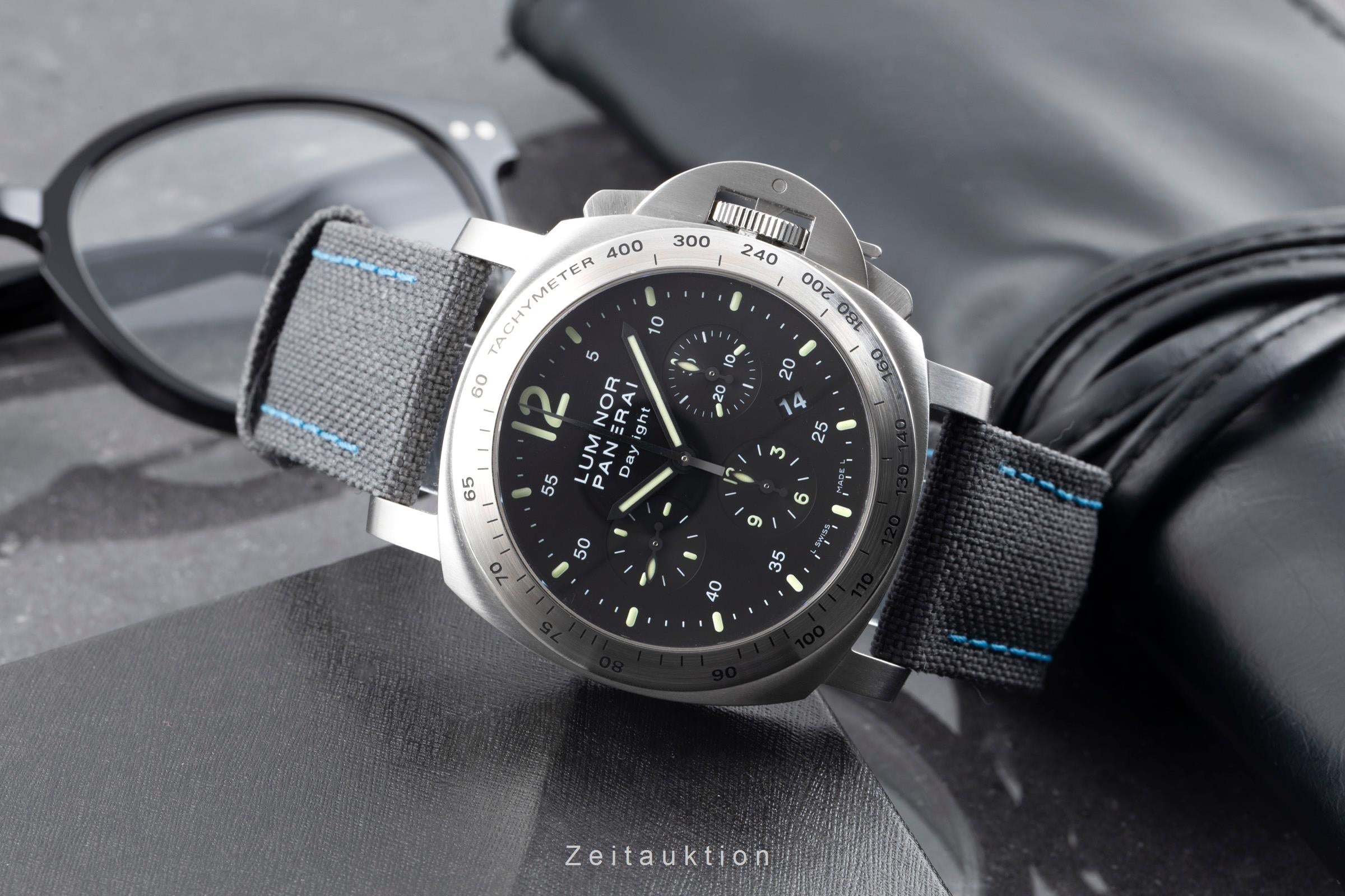 Panerai Luminor Chrono Daylight chronograph steel automatic men's watch PAM00250  [2600822]