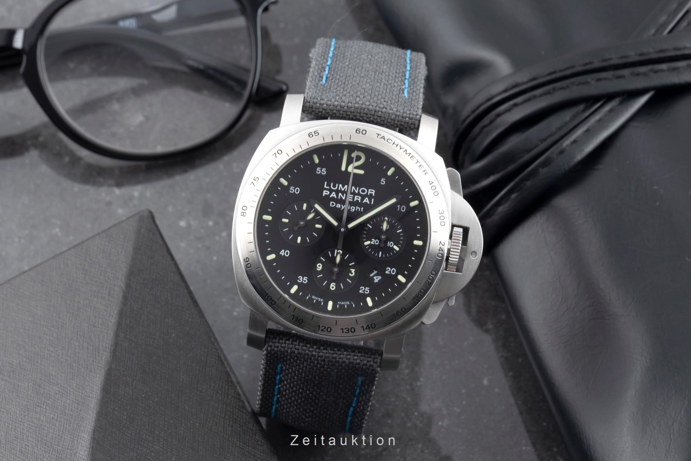 Panerai Luminor Chrono Daylight chronograph steel automatic men's watch PAM00250  [2600822]