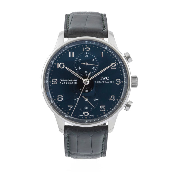IWC Portugieser cronografo acciaio automatismo orologio da uomo IW371447 LP: 9100EUR  [2600823]