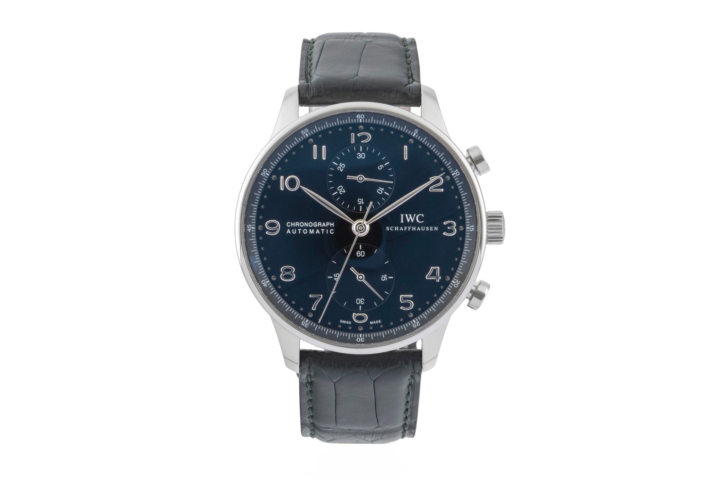 IWC Portugieser cronografo acciaio automatismo orologio da uomo IW371447 LP: 9100EUR  [2600823]