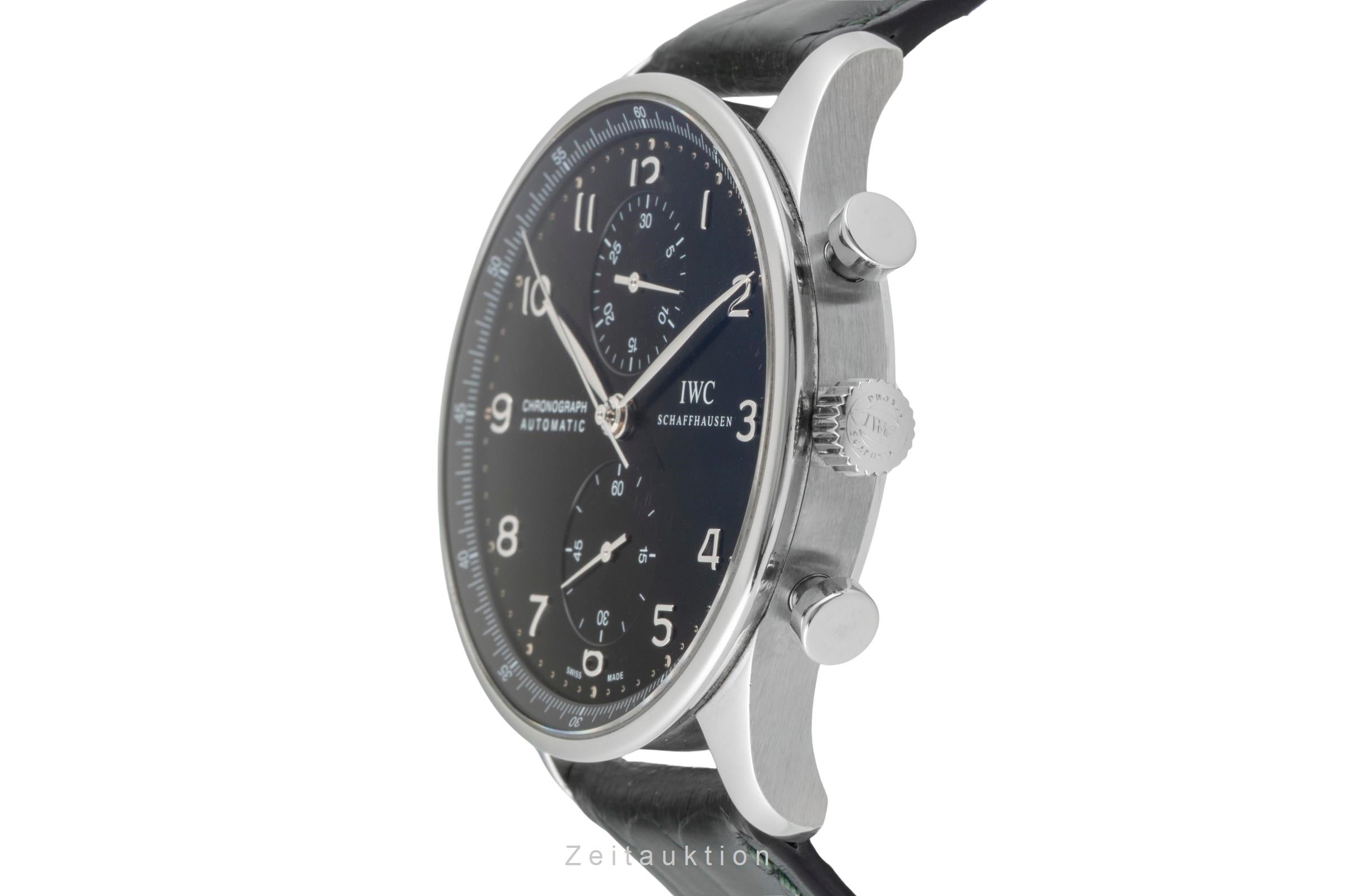 IWC Portugieser cronografo acciaio automatismo orologio da uomo IW371447 LP: 9100EUR  [2600823]