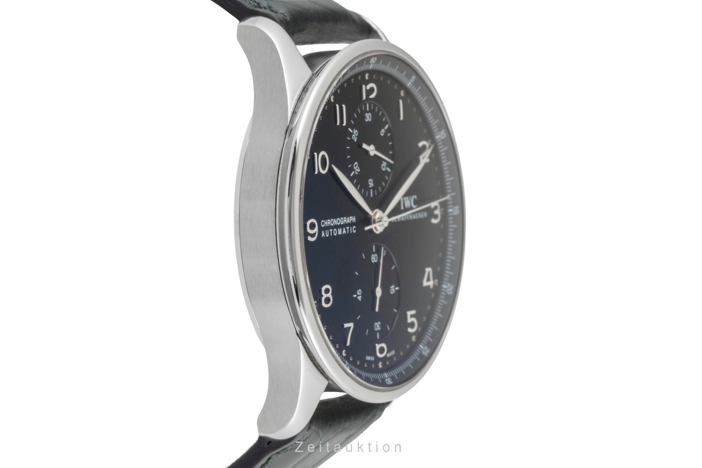 IWC Portugieser cronografo acciaio automatismo orologio da uomo IW371447 LP: 9100EUR  [2600823]