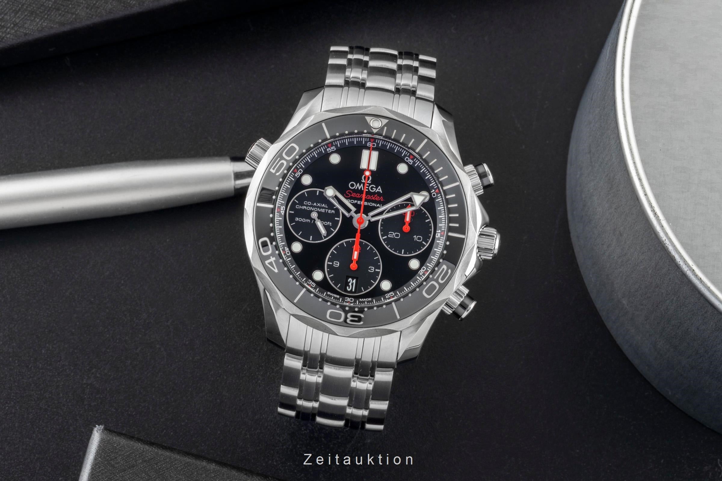 Omega Seamaster chronograph steel automatic men's watch 212.30.42.50.01.001 LP: 9300EUR  [2600827]