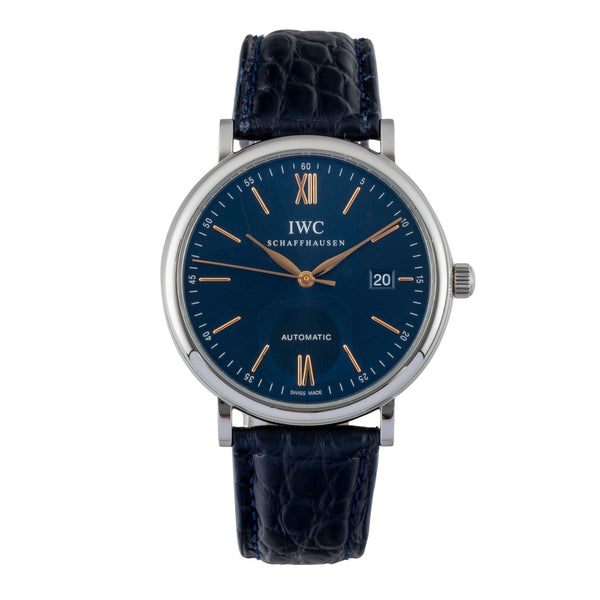 IWC Portofino 40 Blue Dial Stahl Automatik Herrenuhr Ref. IW356523 NP: 5300,- € [2600834]