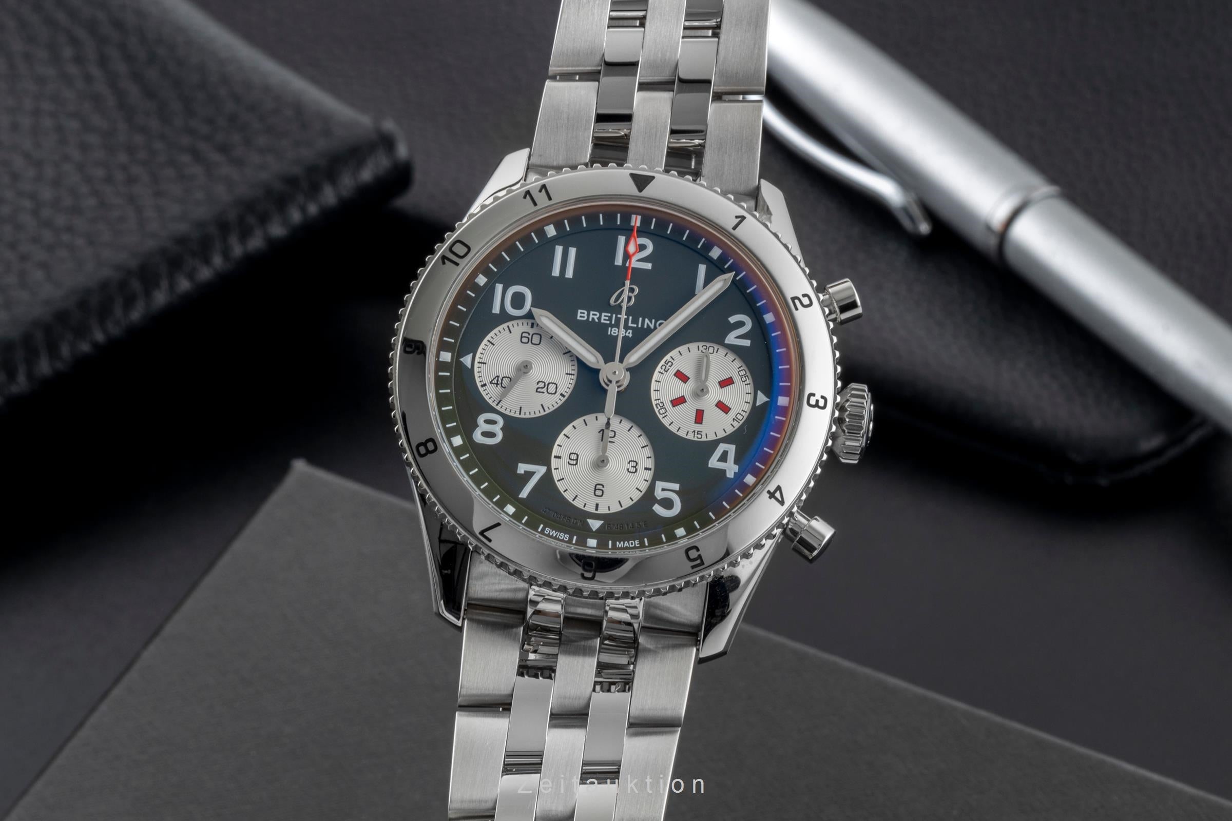 Breitling Avi chronograph steel automatic men's watch A233802A1L1A1 LP: 6200EUR  [2600840]
