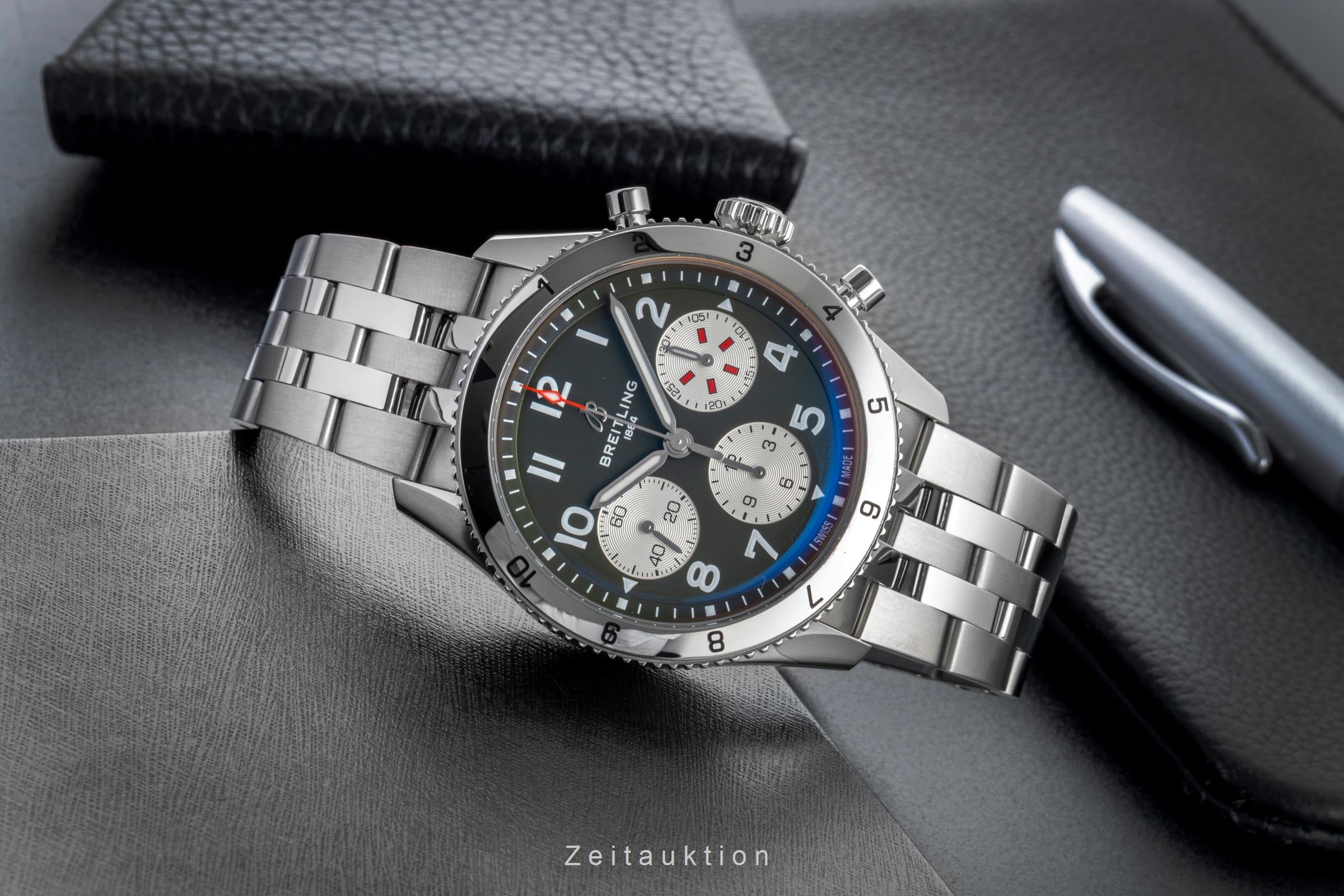 Breitling Avi chronograph steel automatic men's watch A233802A1L1A1 LP: 6200EUR  [2600840]
