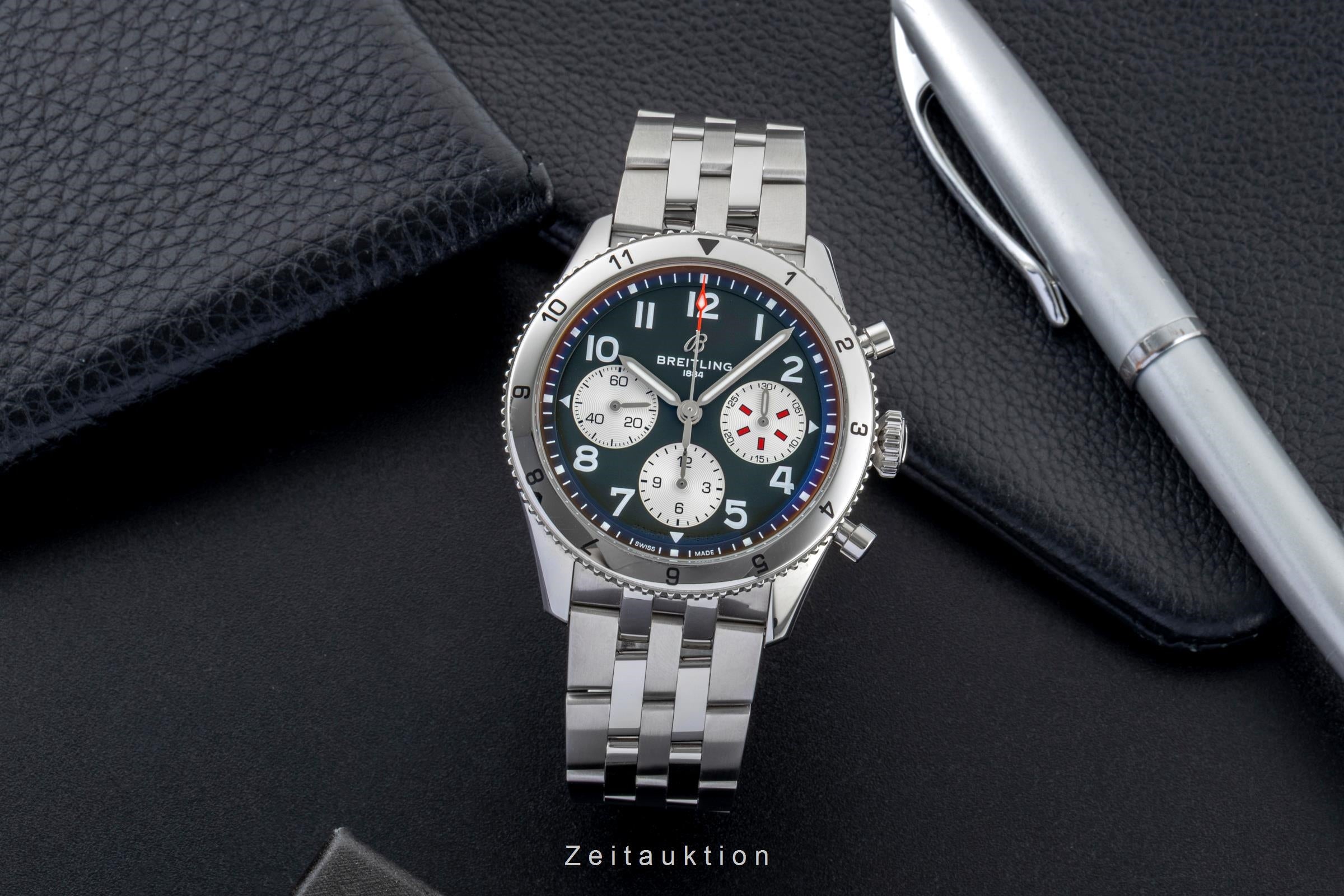 Breitling Avi chronograph steel automatic men's watch A233802A1L1A1 LP: 6200EUR  [2600840]