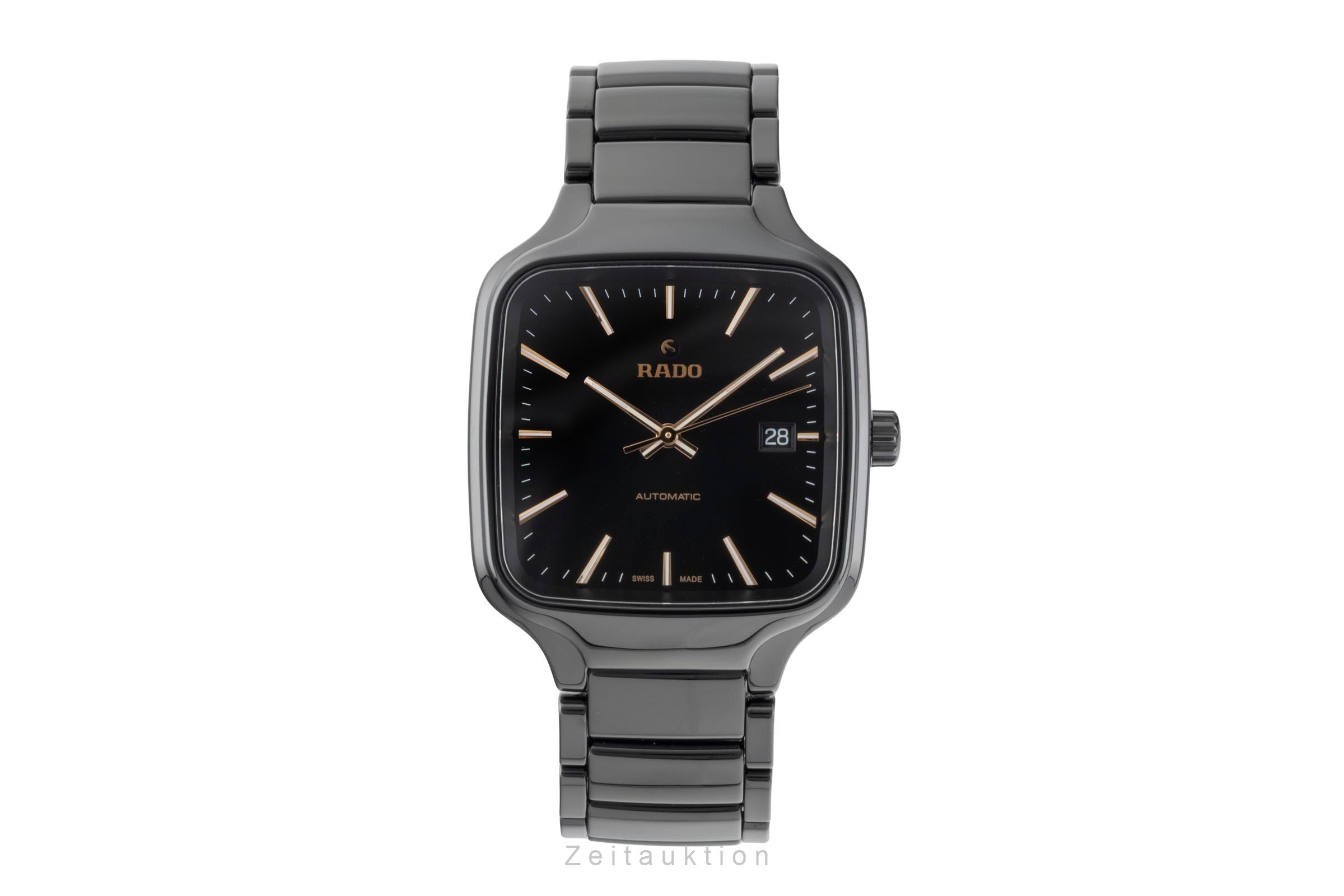 Rado True Square Keramik / Titan Automatik Ref. 01.763.6078.3.016 B&P 2024 [2600846]