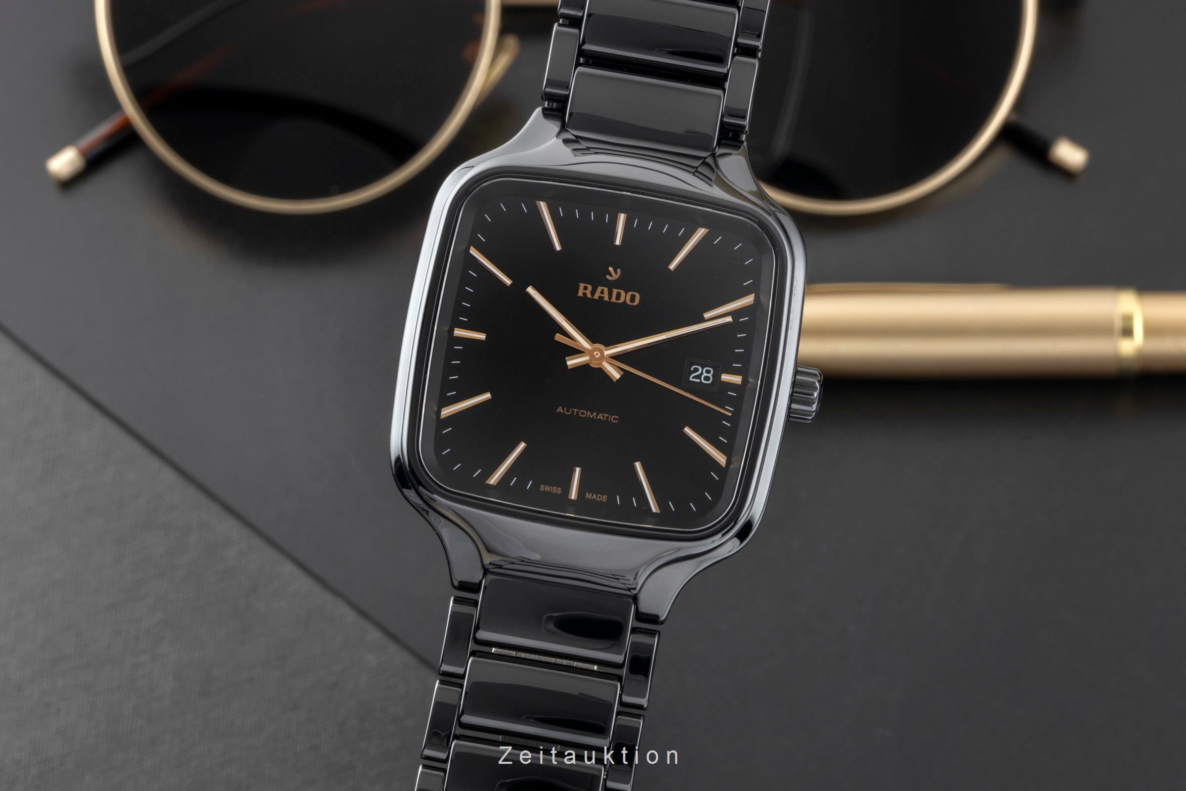 Rado True Square Keramik / Titan Automatik Ref. 01.763.6078.3.016 B&P 2024 [2600846]
