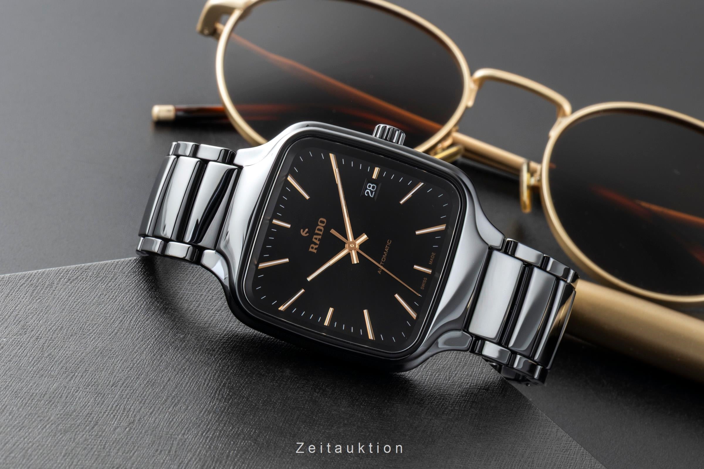 Rado True Square Keramik / Titan Automatik Ref. 01.763.6078.3.016 B&P 2024 [2600846]