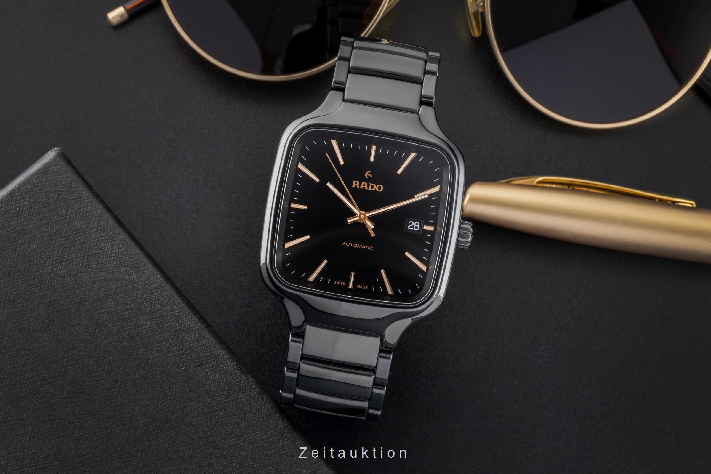 Rado True Square Keramik / Titan Automatik Ref. 01.763.6078.3.016 B&P 2024 [2600846]