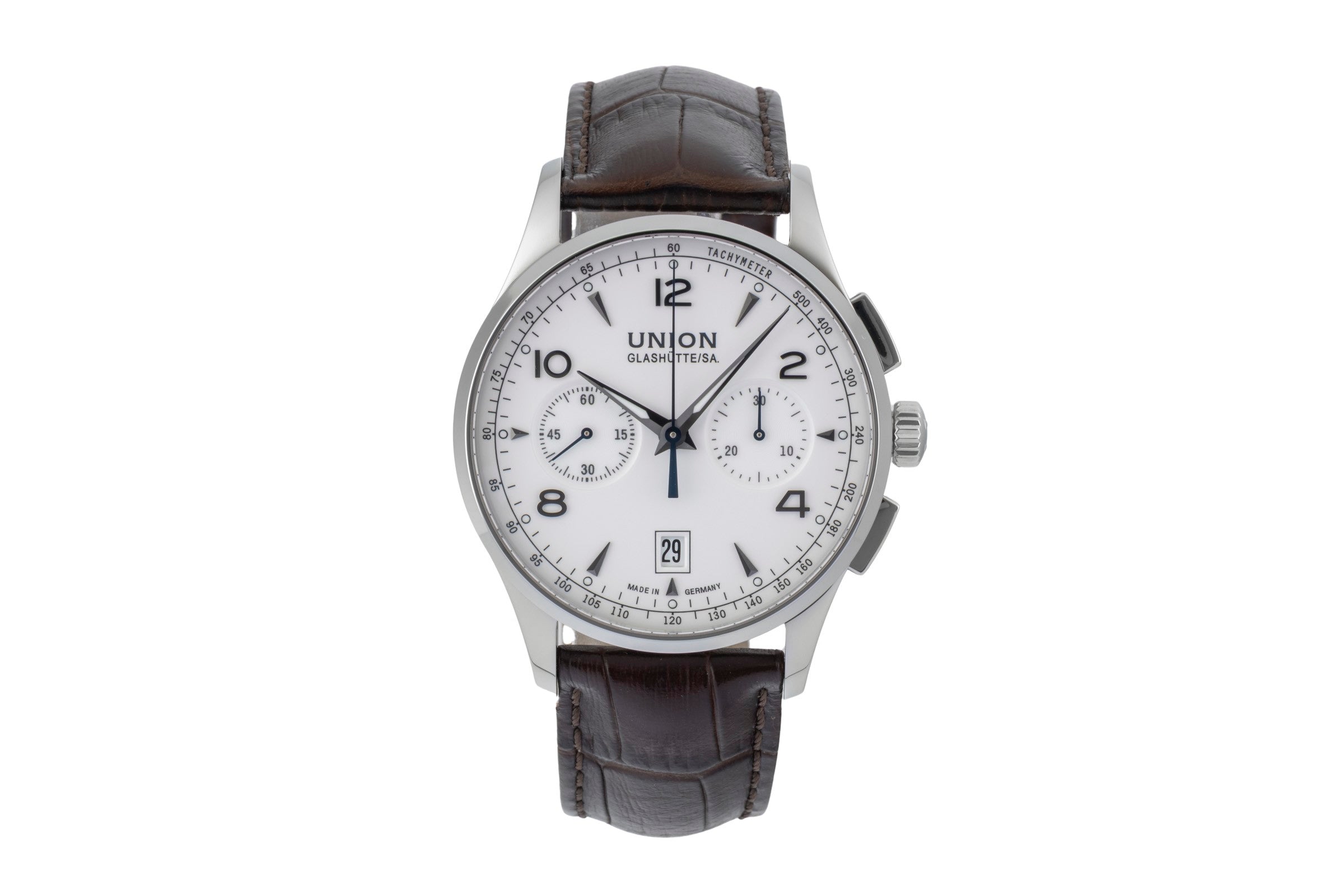 Union Glashütte Noramis Chronograph Stahl Automatik Ref. D008.427.16.017.00 B&P [2600847]